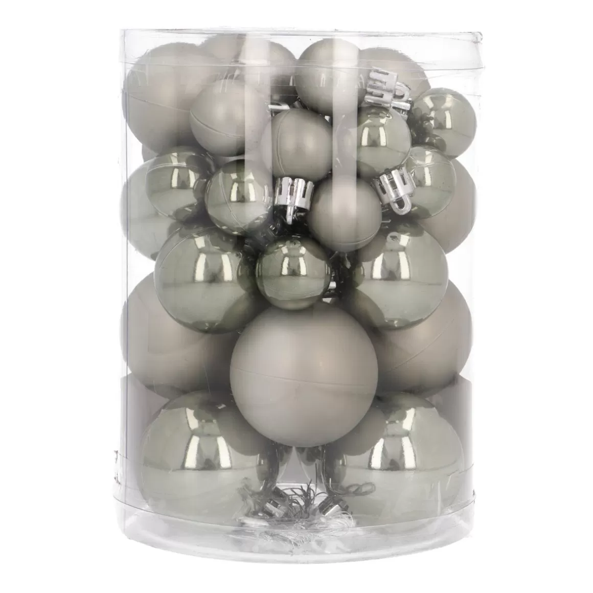 It's all about Christmas Plastic Christmas Baubles | Christmas Bauble Sets-36 Pack Cottage Green Mini Shatterproof Baubles
