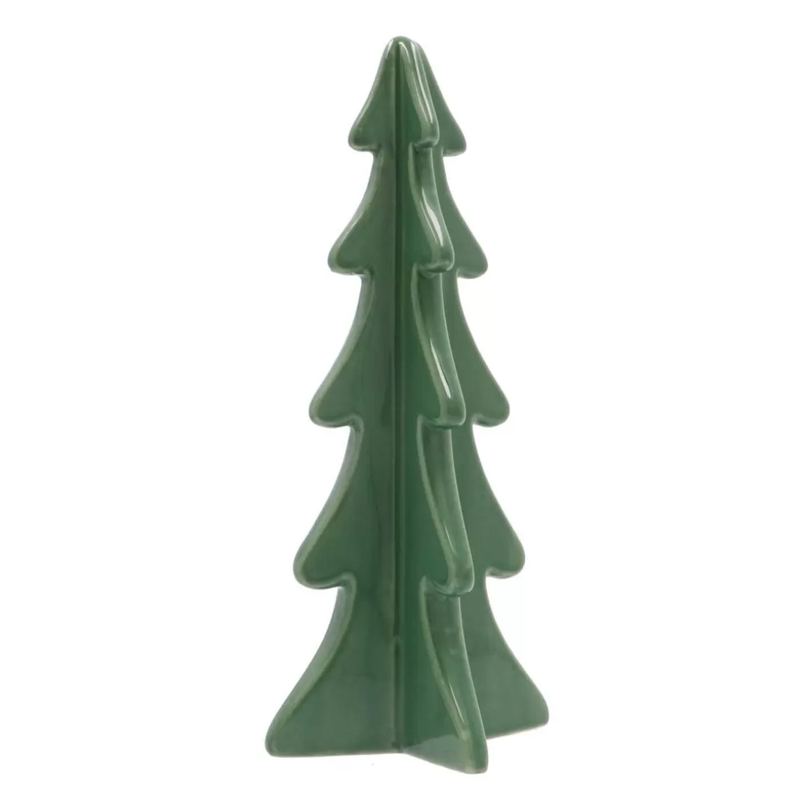 It's all about Christmas All Christmas Decorations | Christmas Trees-3D Porcelain Christmas Tree | Cottage Green | 28 Cm