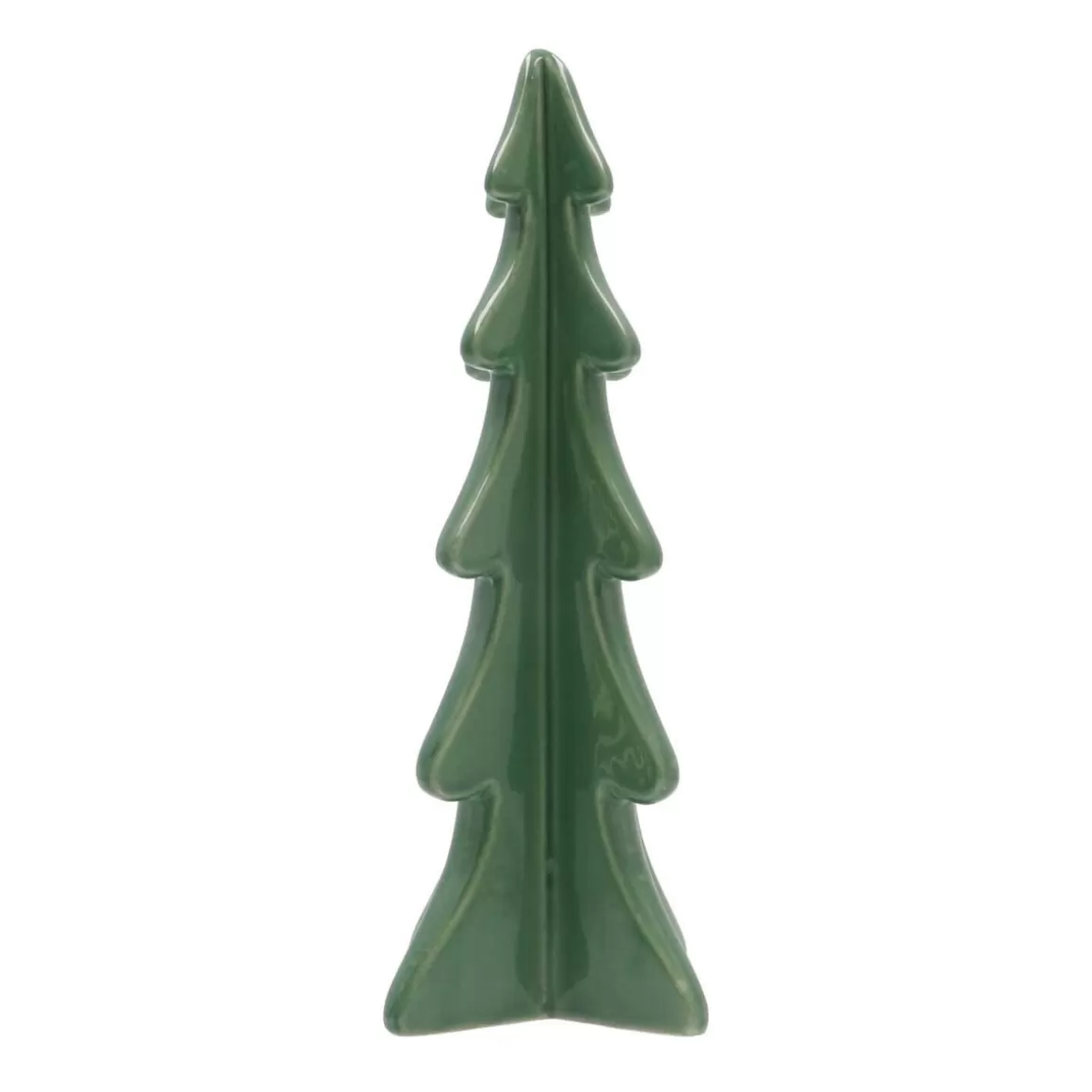 It's all about Christmas All Christmas Decorations | Christmas Trees-3D Porcelain Christmas Tree | Cottage Green | 28 Cm