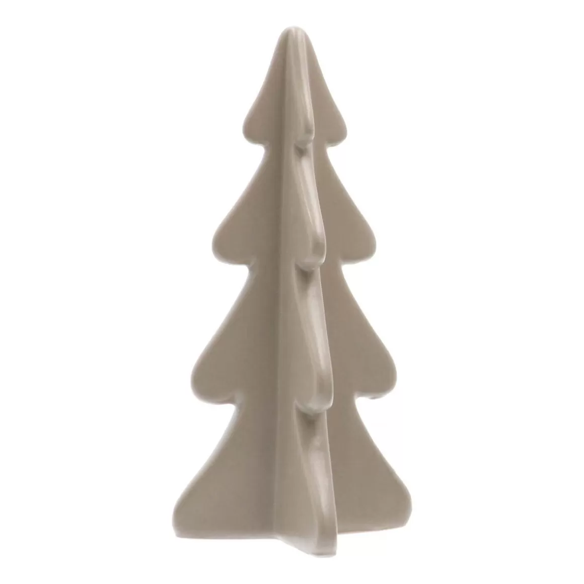 It's all about Christmas All Christmas Decorations-3D Porcelain Christmas Tree | Taupe | 21 Cm