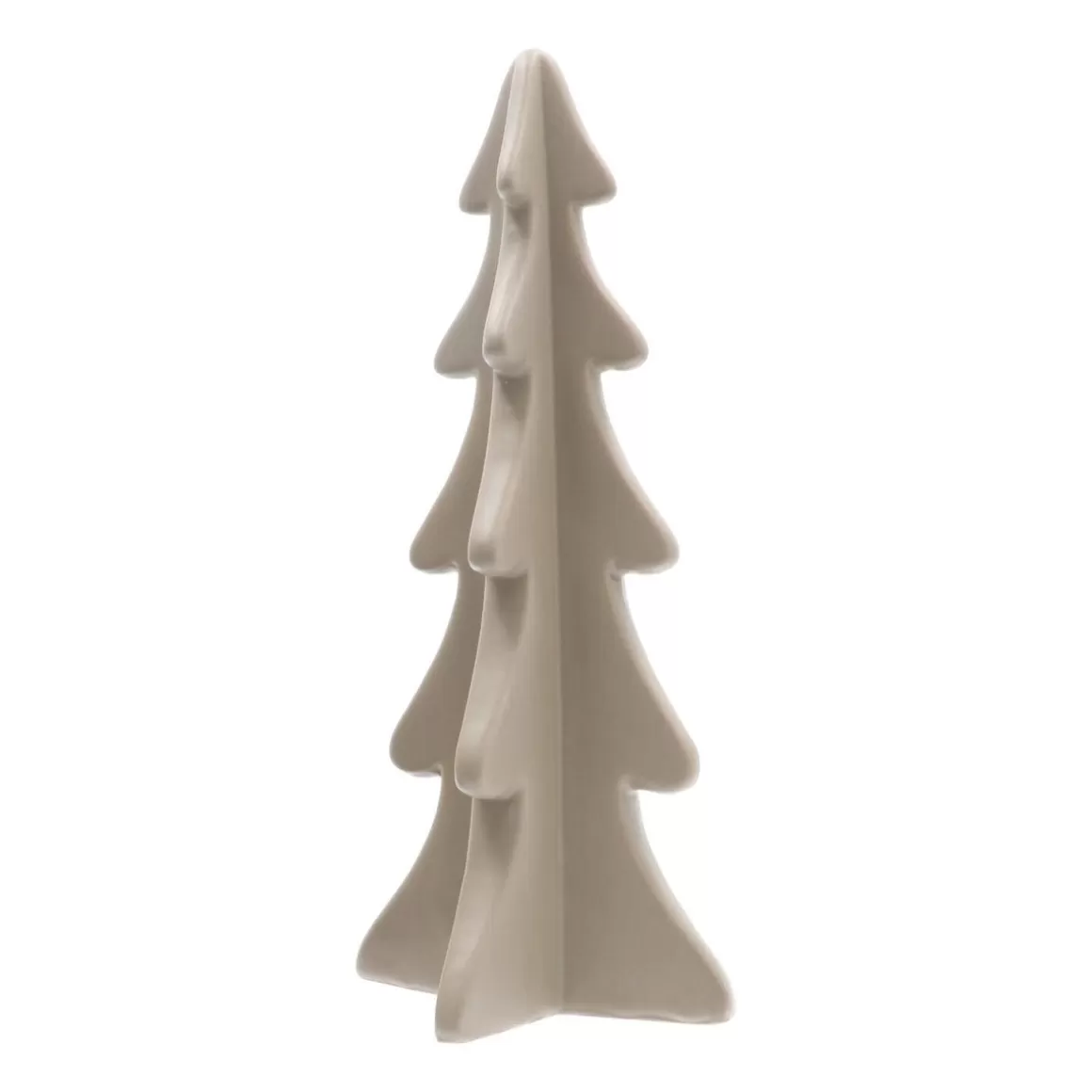 It's all about Christmas All Christmas Decorations | Christmas Trees-3D Porcelain Christmas Tree | Taupe | 28 Cm