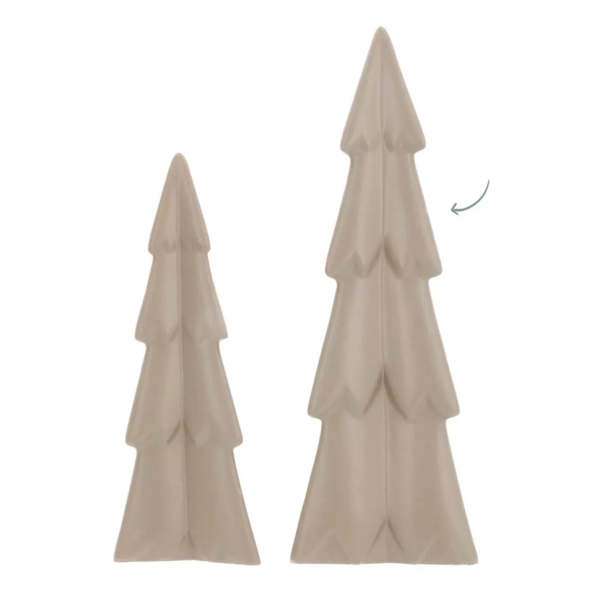 It's all about Christmas All Christmas Decorations | Christmas Trees-3D Porcelain Christmas Tree | Taupe | 28 Cm