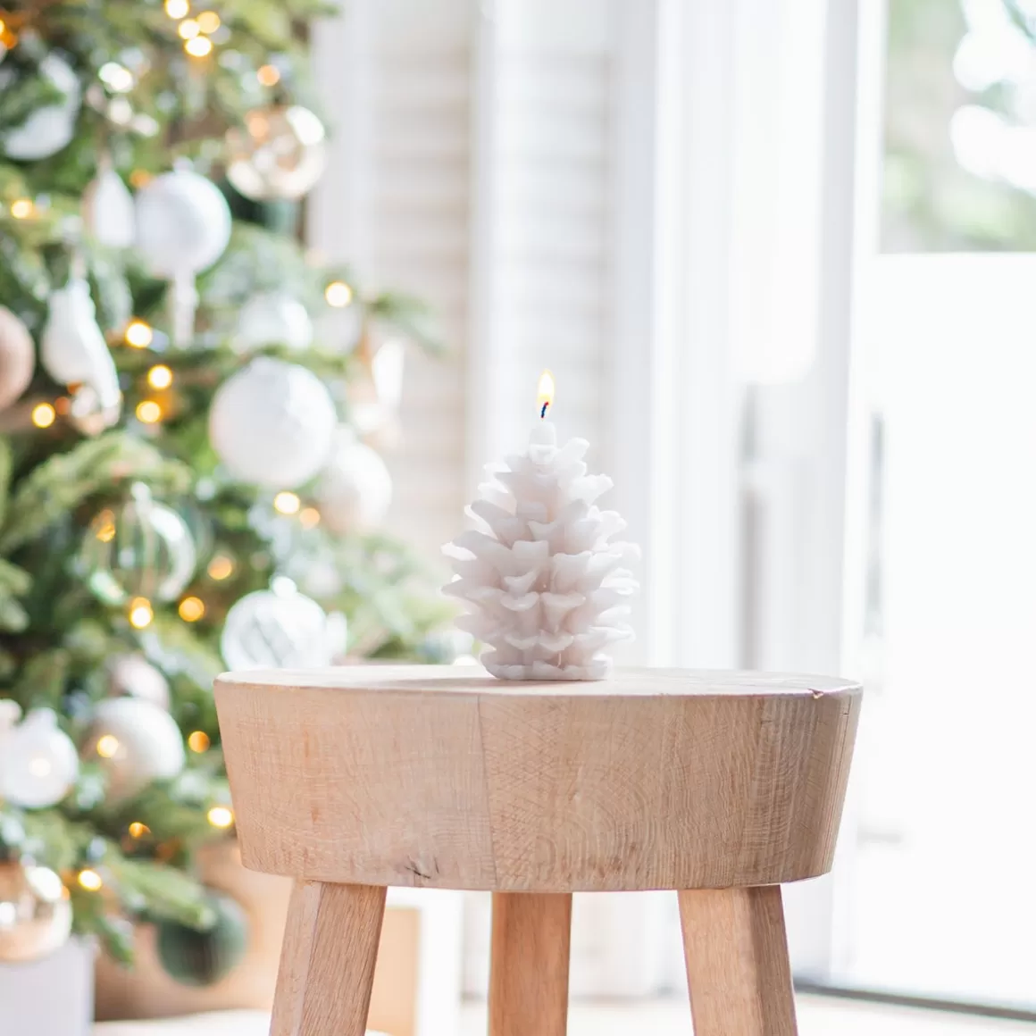 It's all about Christmas Home Accessories For Christmas | Candles-3D Taupe Pinecone Candle