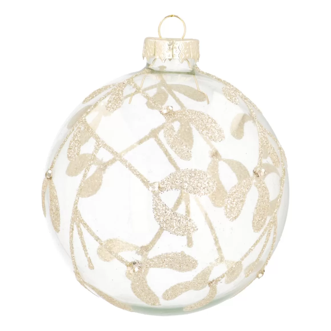 It's all about Christmas Christmastree Decorations Glass | Extraordinary Baubles-Airy Transparent Bauble With Hand-painted Design