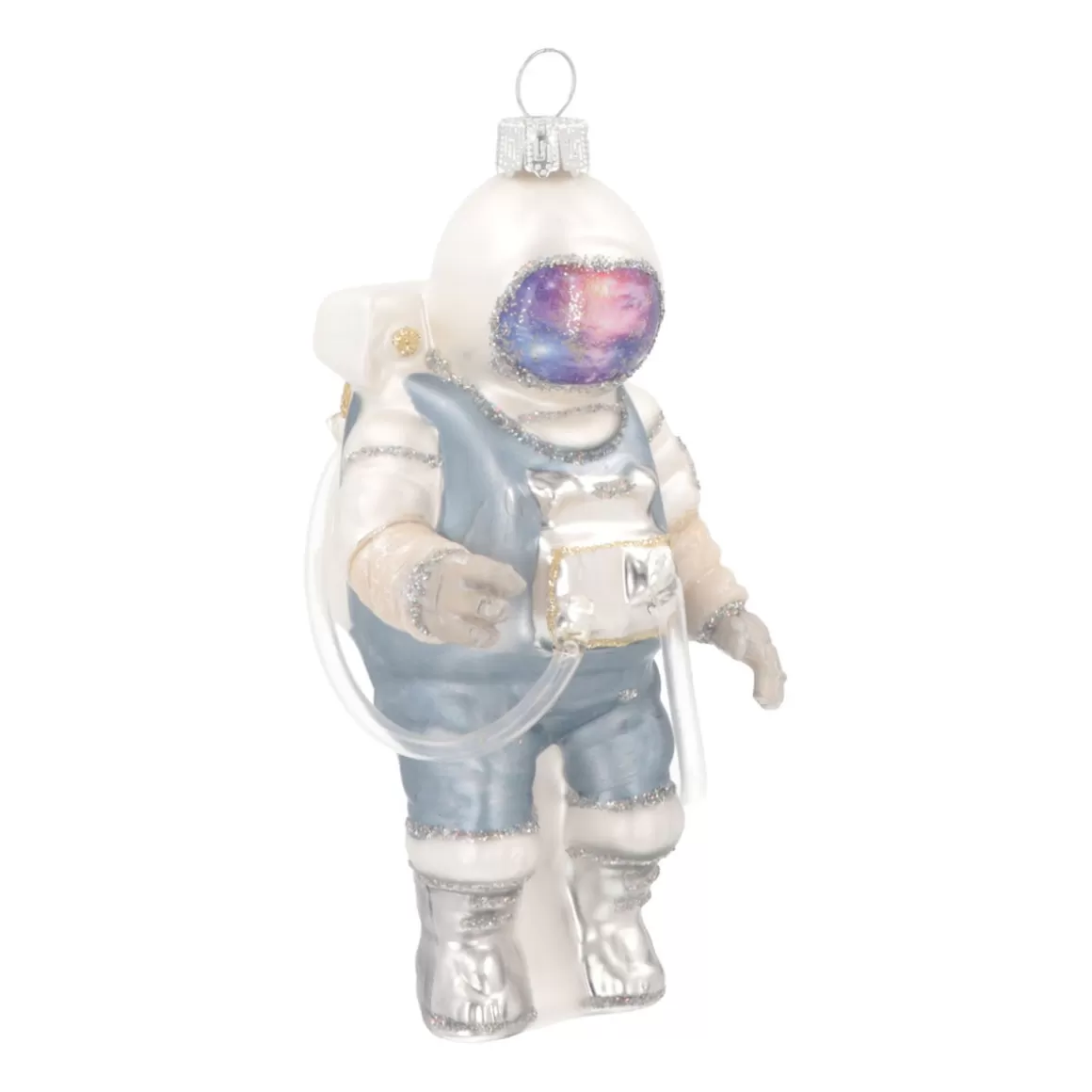 It's all about Christmas Christmas Ornaments-Astronaut Christmas Ornament | Glass | Silver | 14cm