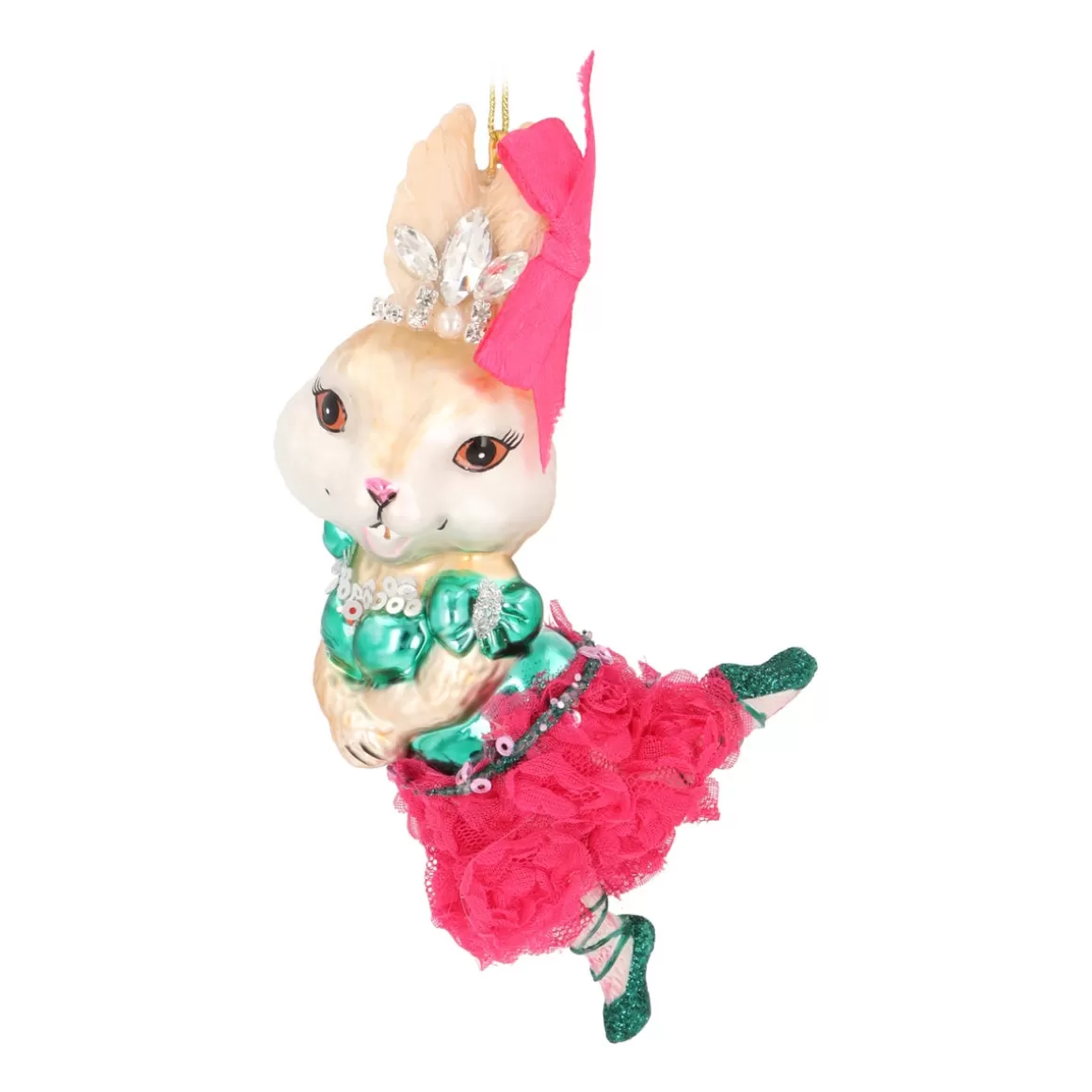 It's all about Christmas Christmastree Decorations Glass | Christmas Ornaments-Ballerina Rabbit Ornament For A Dancing Theme