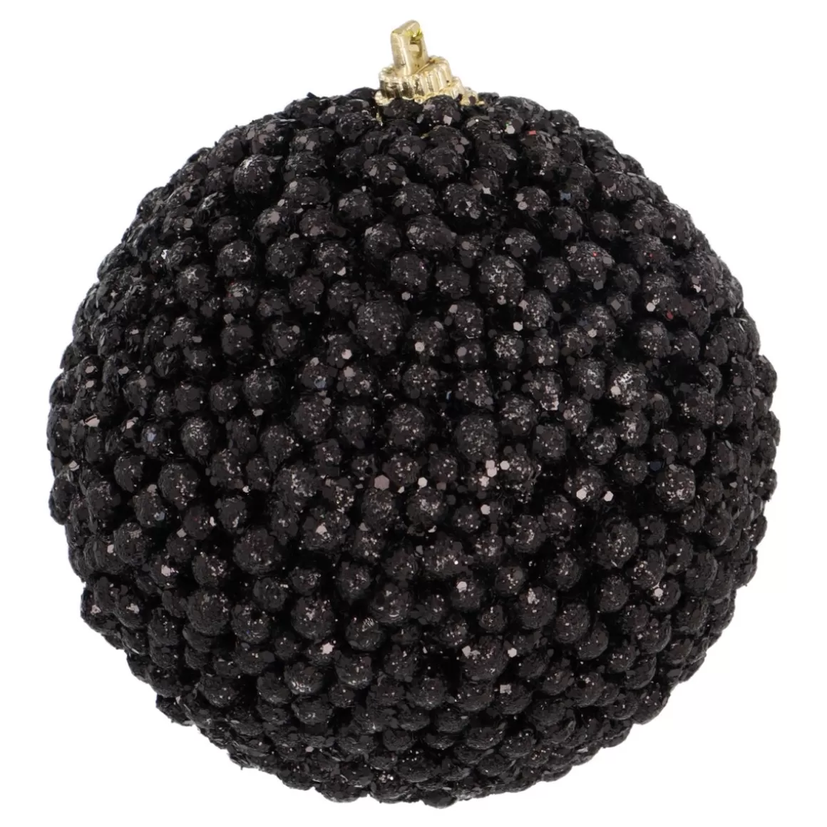 It's all about Christmas Extraordinary Baubles | Christmas Baubles By Colour-Black Beaded Christmas Bauble | Shatterproof | 8 Cm