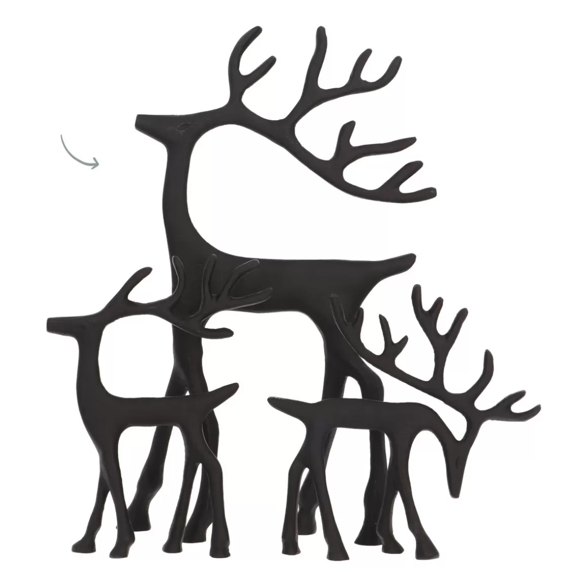 It's all about Christmas Home Accessories For Christmas | Christmas Figurines-Black Reindeer With Elegant Antlers