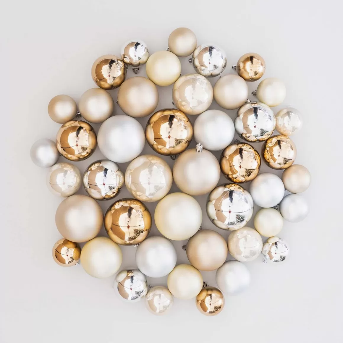 It's all about Christmas Christmas Baubles By Colour | Plastic Christmas Baubles-Box Of 44 Baubles Home Sweet Home Mix | Shatterproof | 5-8 Cm