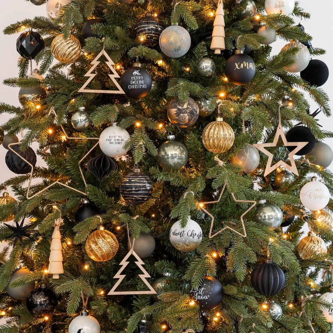 It's all about Christmas Christmas Baubles By Colour | Glass Christmas Baubles-Box Of 44 Cottage Green Baubles | Glass | 5-8 Cm