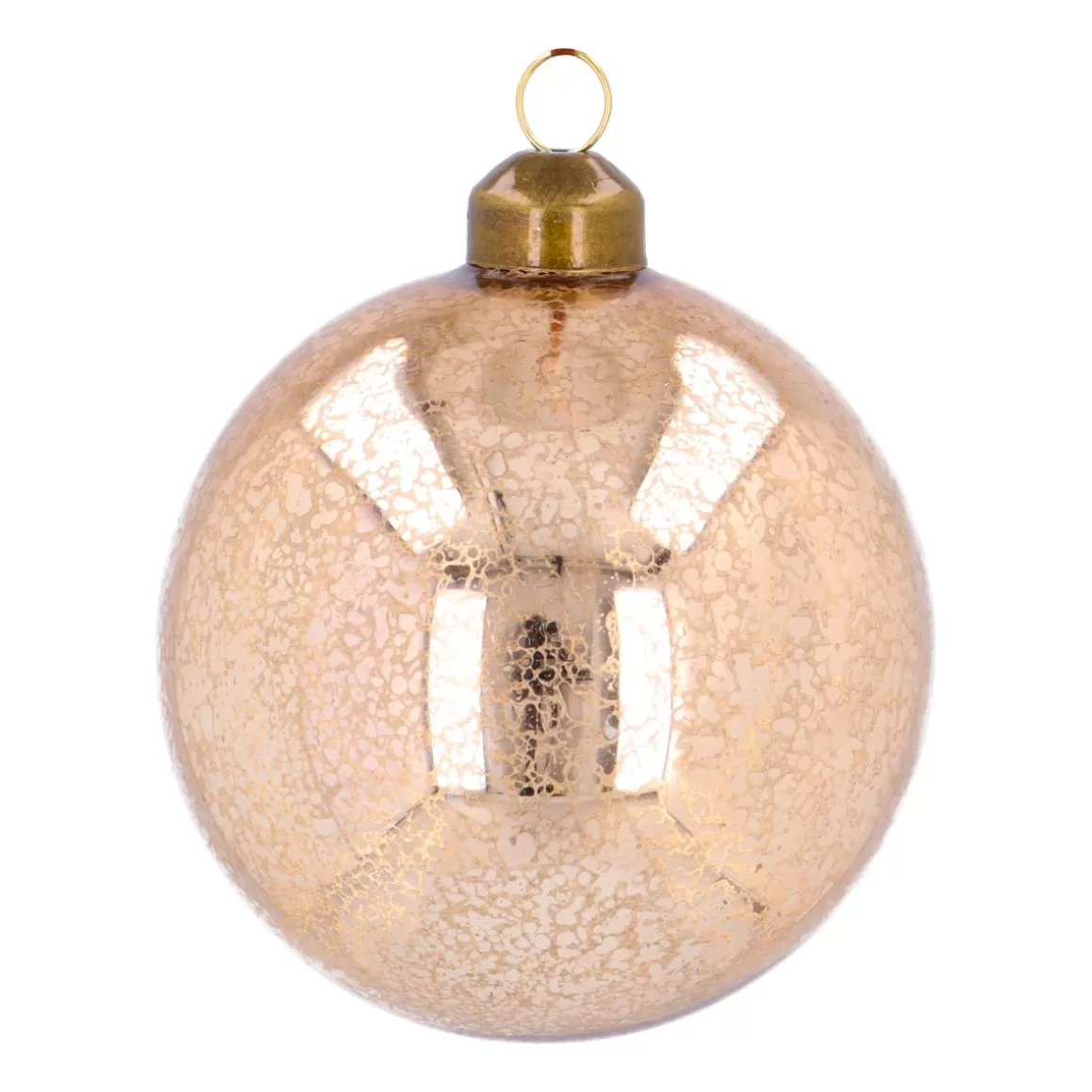 It's all about Christmas Christmastree Decorations Glass | Extraordinary Baubles-Bronze Christmas Bauble With Vintage Crackle