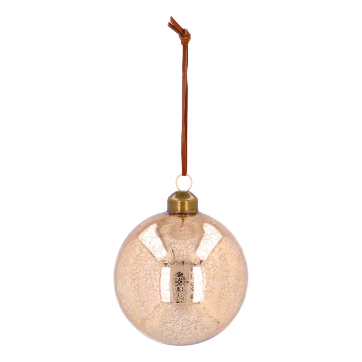 It's all about Christmas Christmastree Decorations Glass | Extraordinary Baubles-Bronze Christmas Bauble With Vintage Crackle