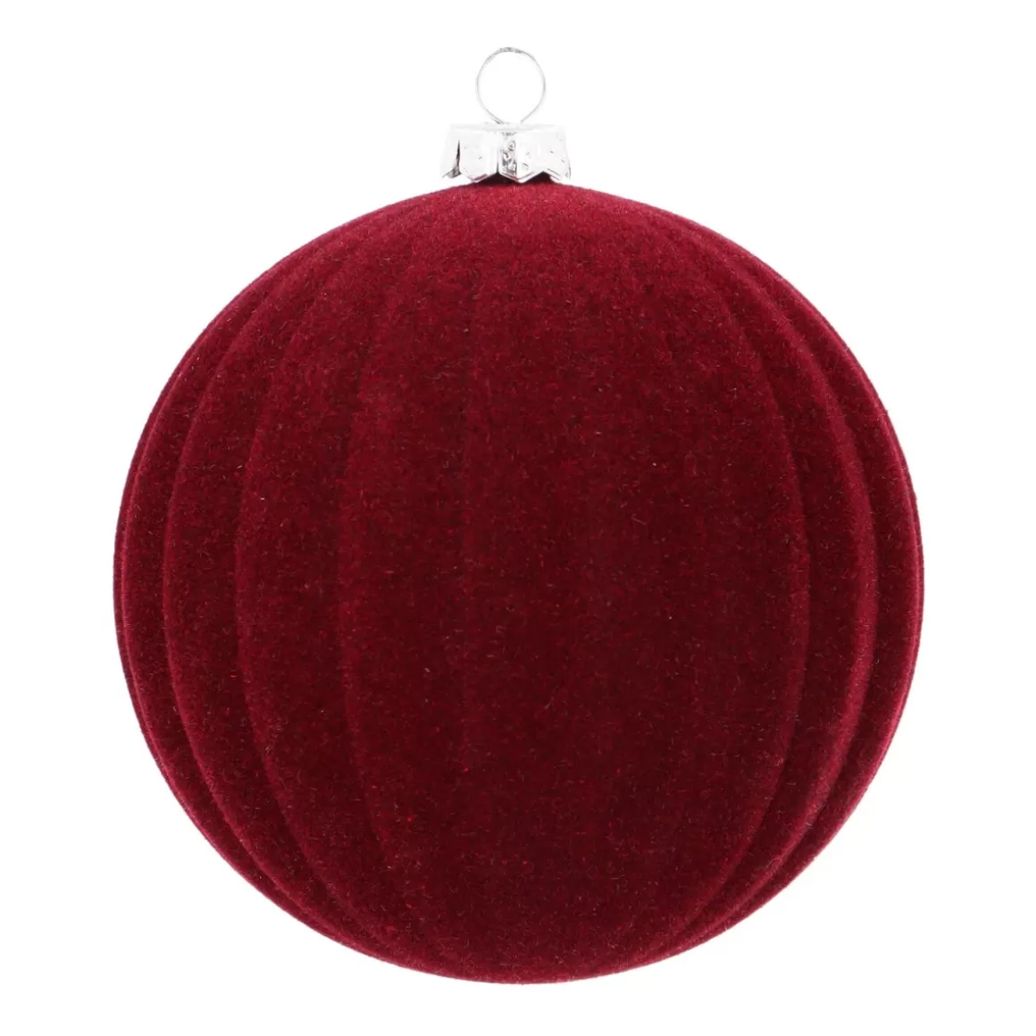 It's all about Christmas Christmas Baubles By Colour-Burgundy Red Velvet Christmas Bauble With Relief