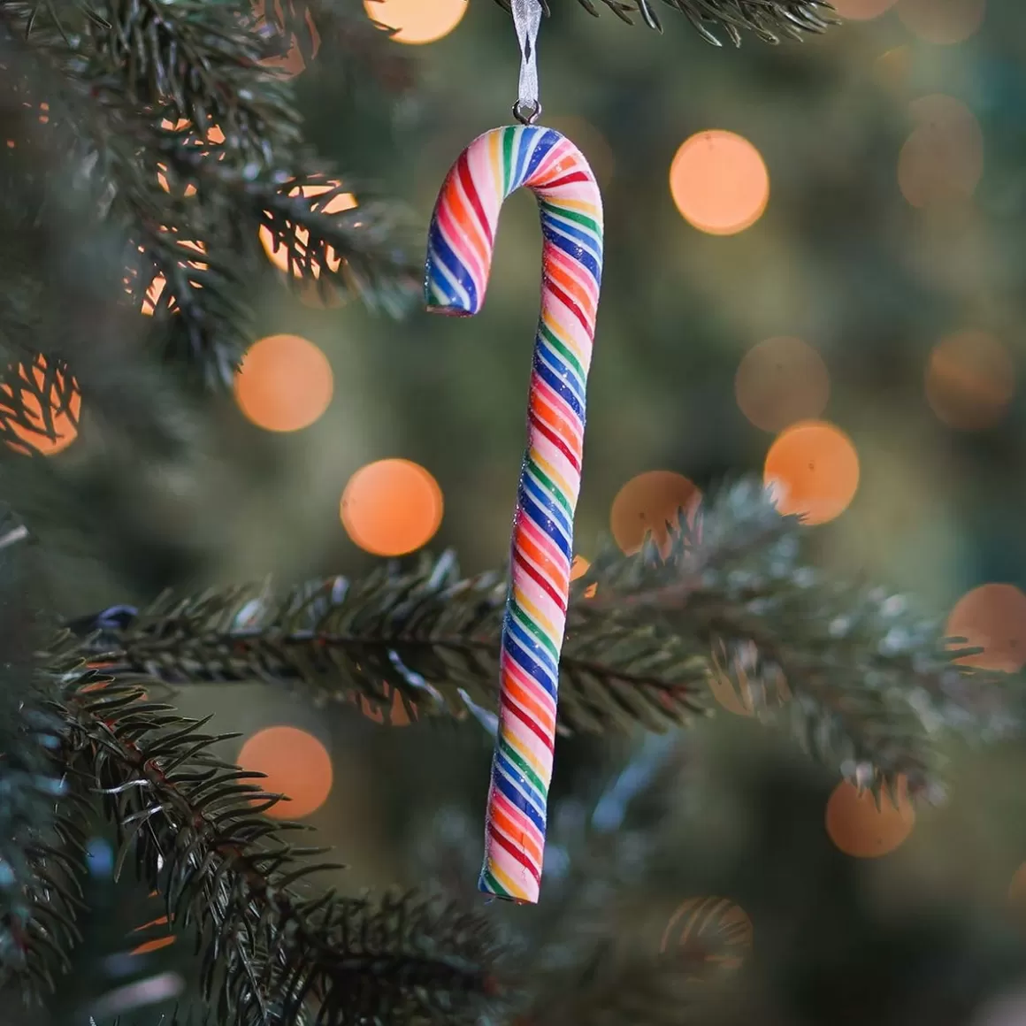 It's all about Christmas Christmas Ornaments-Candy Cane Christmas Ornament | Multi-color | Handmade | 14 Cm
