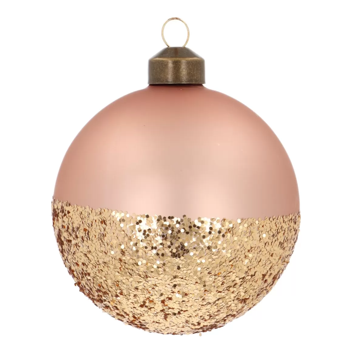 It's all about Christmas Christmastree Decorations Glass | Extraordinary Baubles-Champagne Christmas Bauble With Glitter Dip