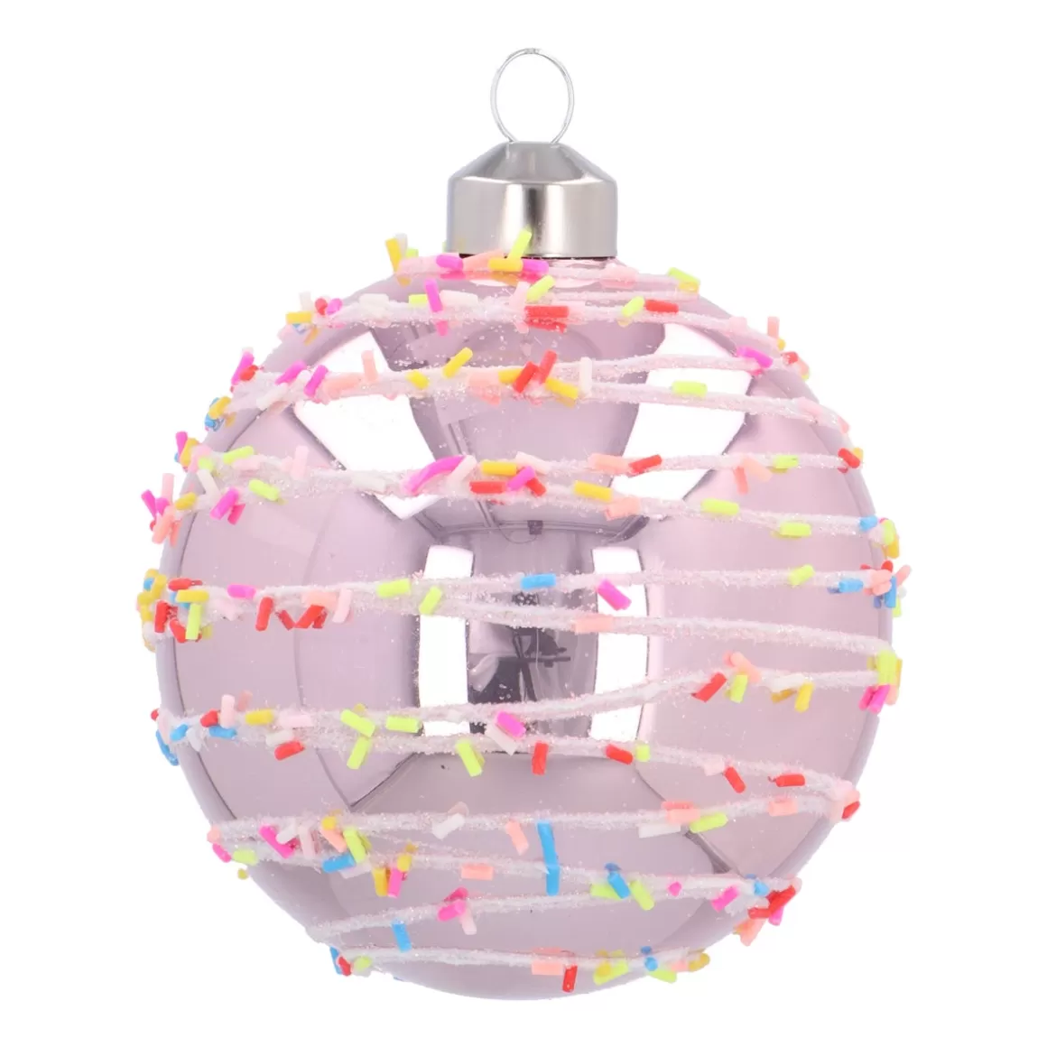 It's all about Christmas Christmastree Decorations Glass | Extraordinary Baubles-Cheerful Pink Metallic Christmas Bauble