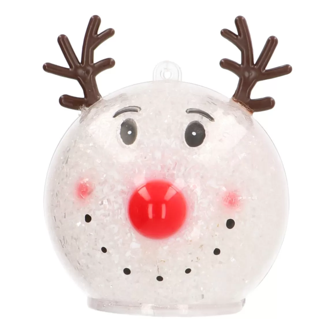 It's all about Christmas All Christmas Decorations | Christmas Baubles By Colour-Christmas Bauble Reindeer 8 Cm With LED