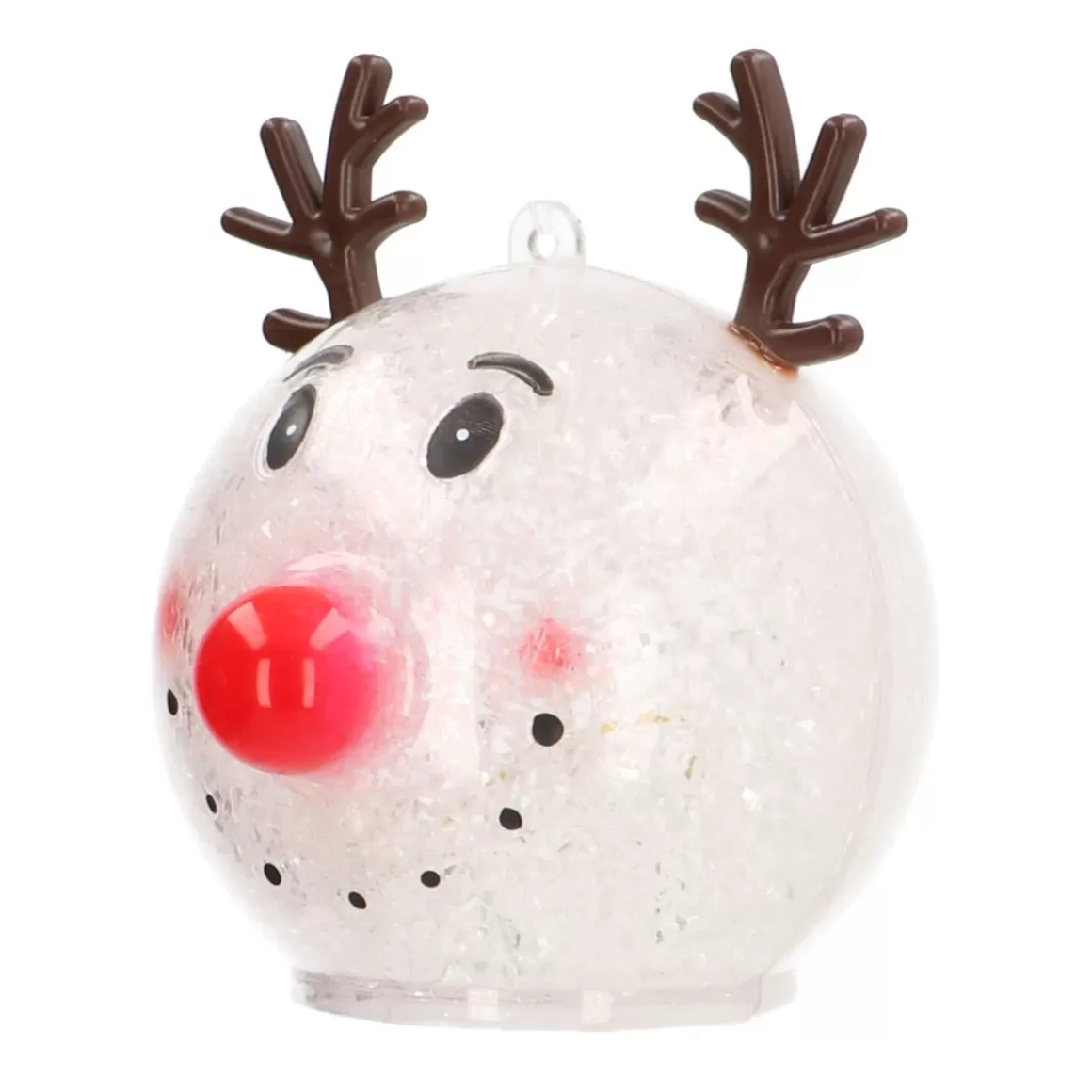 It's all about Christmas All Christmas Decorations | Christmas Baubles By Colour-Christmas Bauble Reindeer 8 Cm With LED