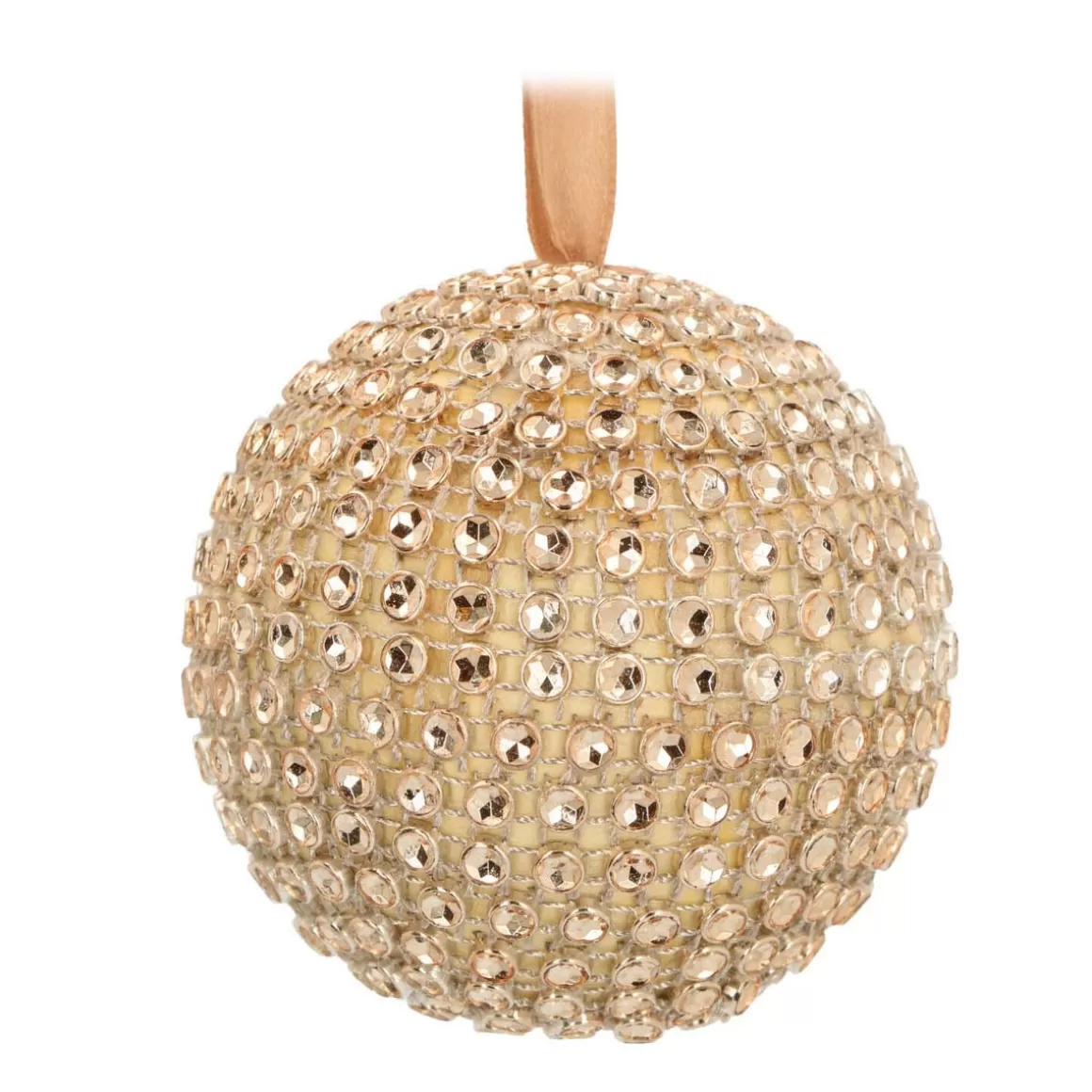 It's all about Christmas Christmas Ornaments | Plastic Christmas Baubles-Christmas Bauble With Diamonds - 7,5cm - Gold