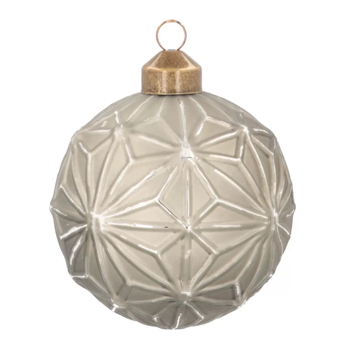 It's all about Christmas Extraordinary Baubles | Christmas Baubles By Colour-Christmas Bauble With Embossed Decoration | Glass | Cottage Green | 8 Cm