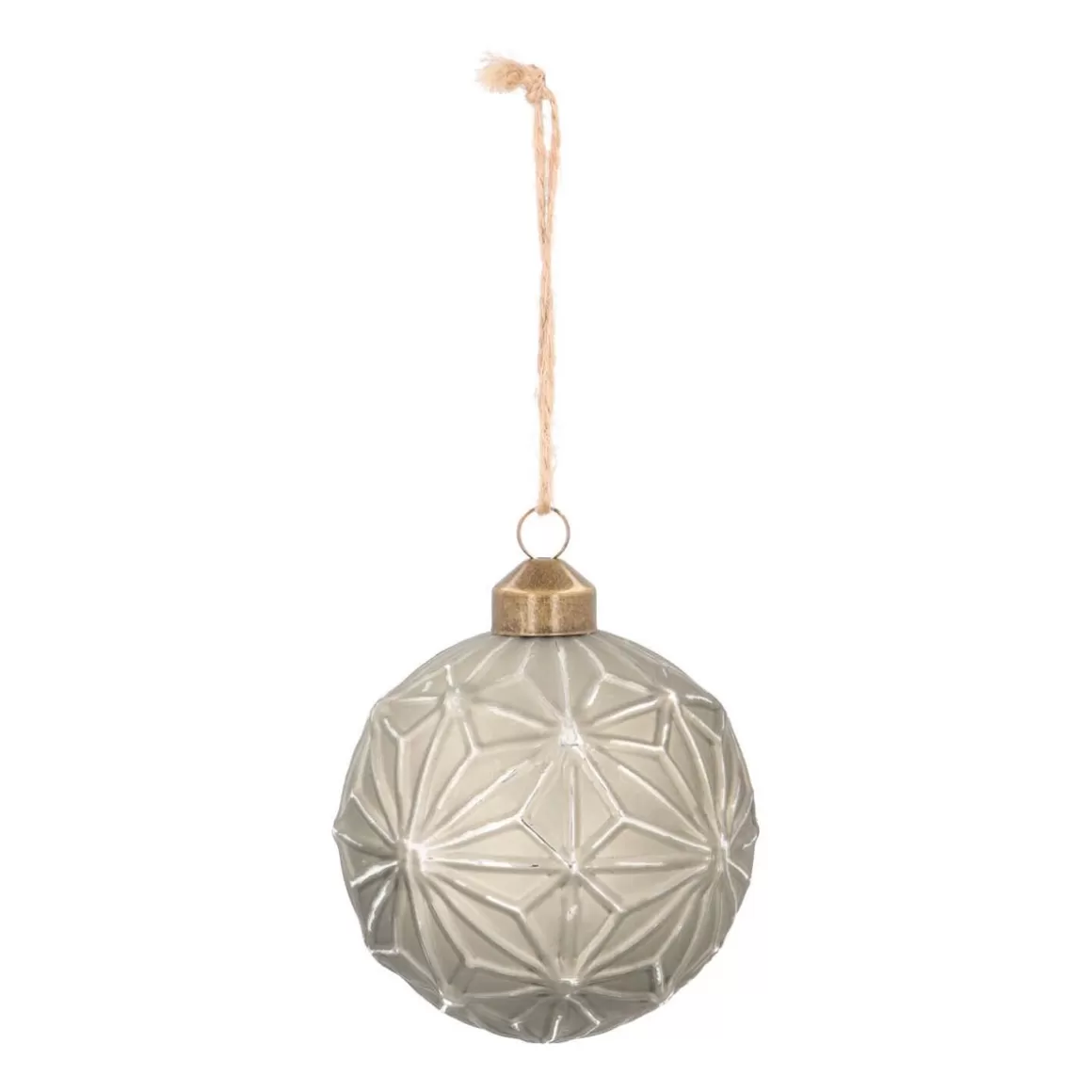 It's all about Christmas Extraordinary Baubles | Christmas Baubles By Colour-Christmas Bauble With Embossed Decoration | Glass | Cottage Green | 8 Cm