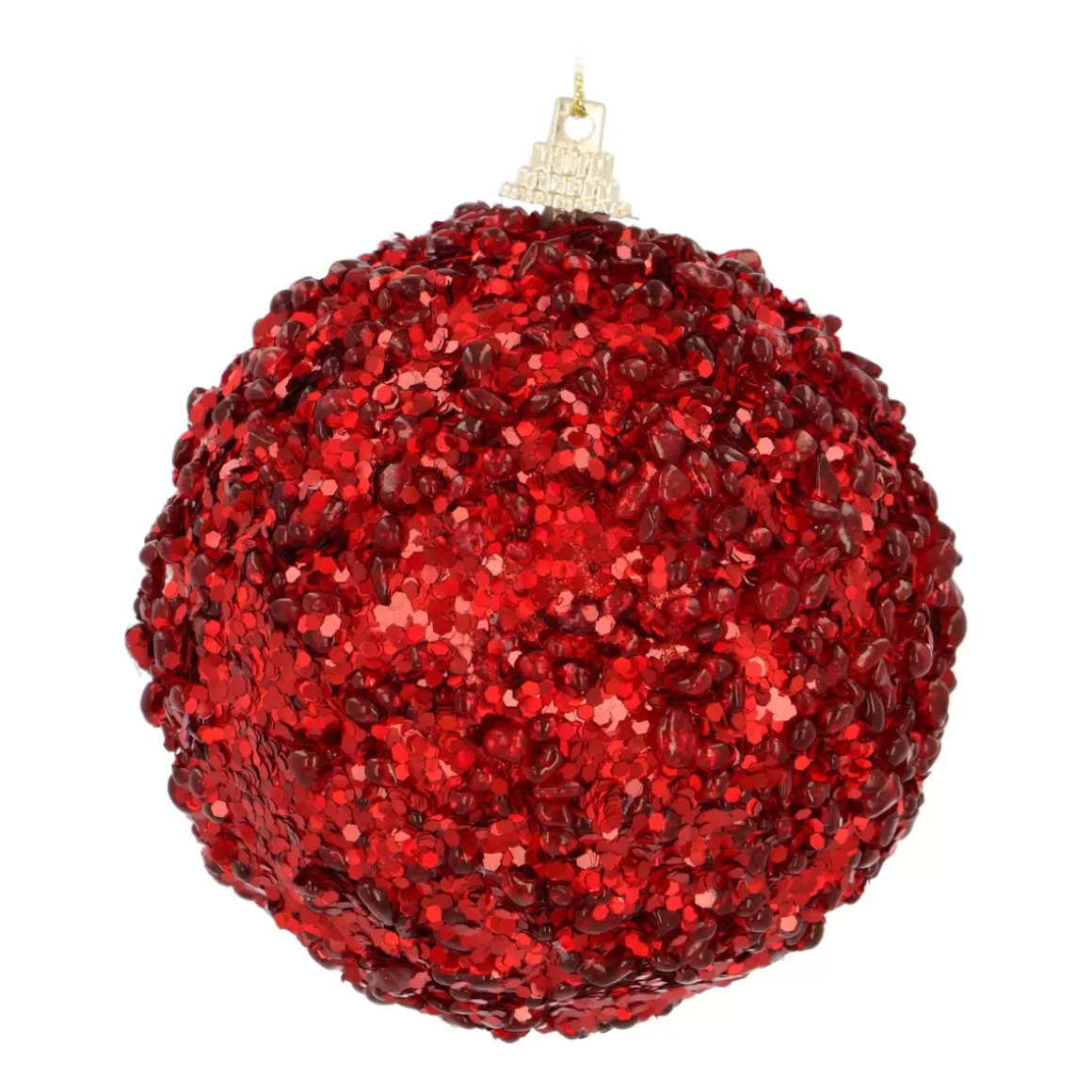 It's all about Christmas Extraordinary Baubles | Christmas Baubles By Colour-Christmas Bauble With Sequins 8 Cm Christmas Red