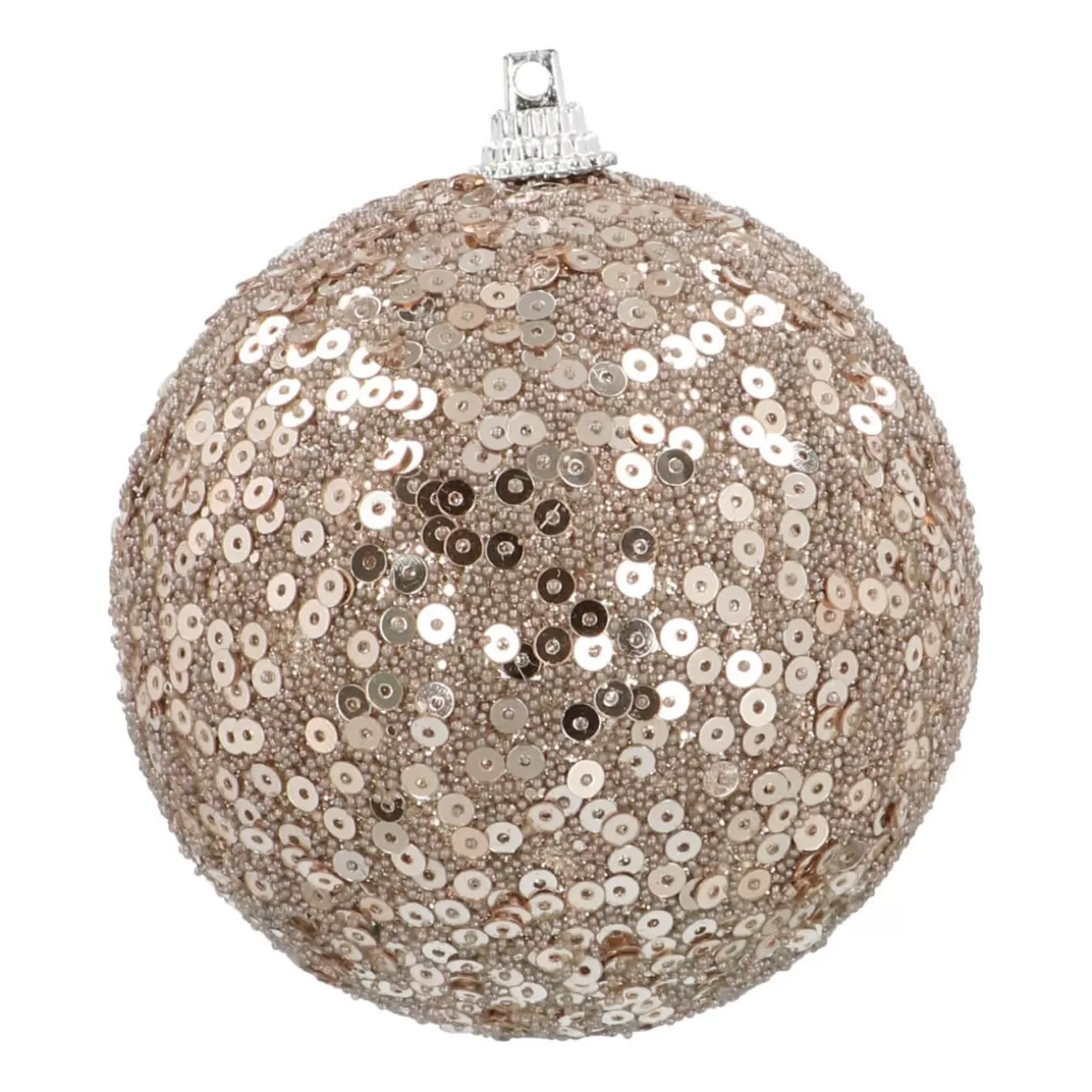 It's all about Christmas Extraordinary Baubles | Christmas Baubles By Colour-Christmas Bauble With Sequins 8cm Champagne