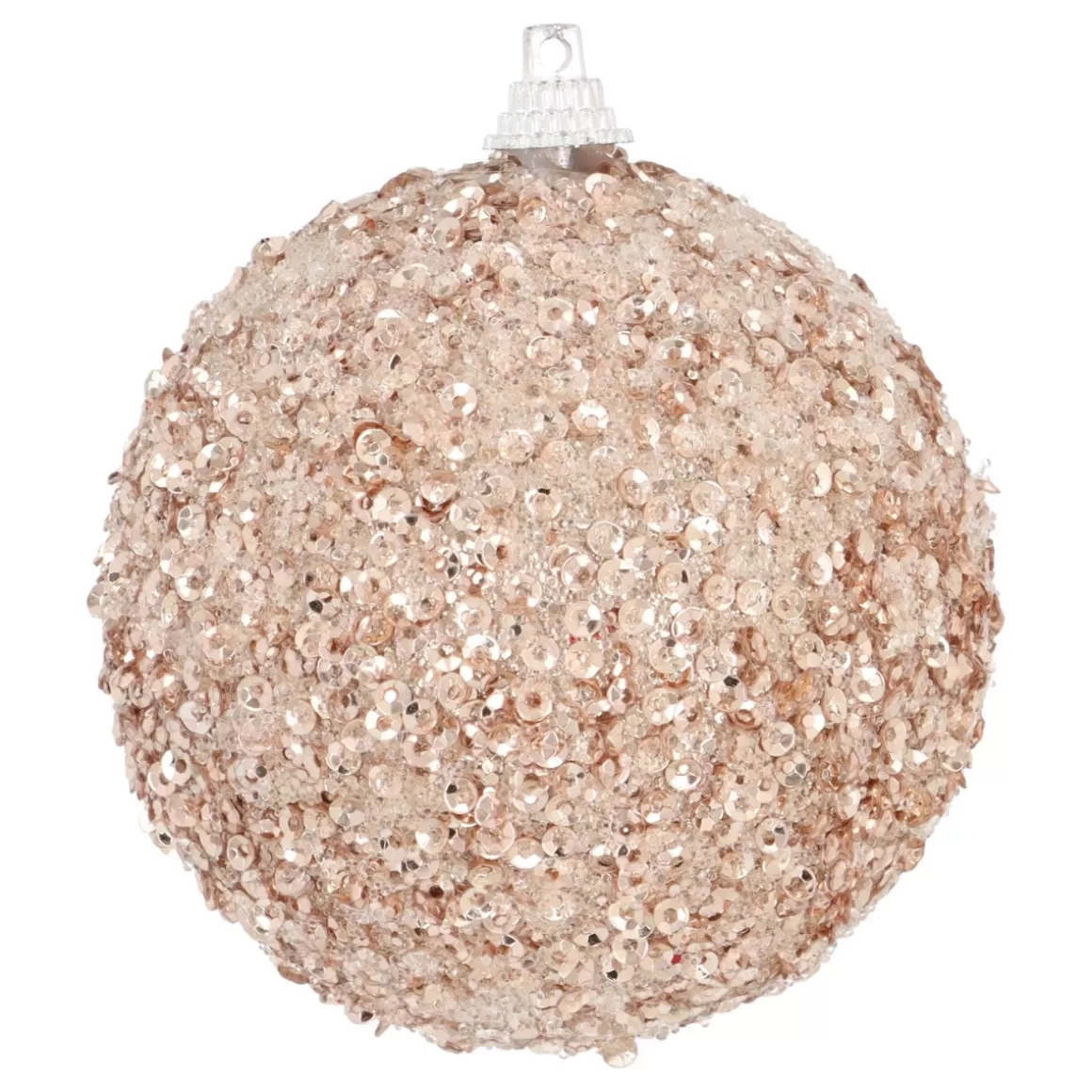 It's all about Christmas Extraordinary Baubles | Christmas Baubles By Colour-Christmas Bauble With Sequins 8cm Champagne