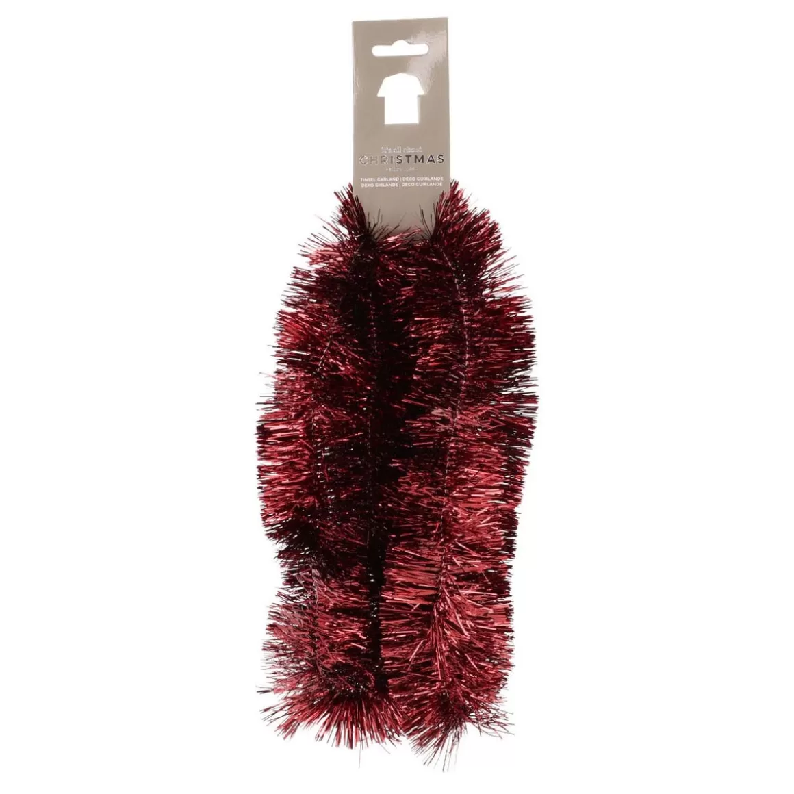 It's all about Christmas Christmas Tree Garlands-Christmas Garland Burgundy 270x7,5cm Shiny