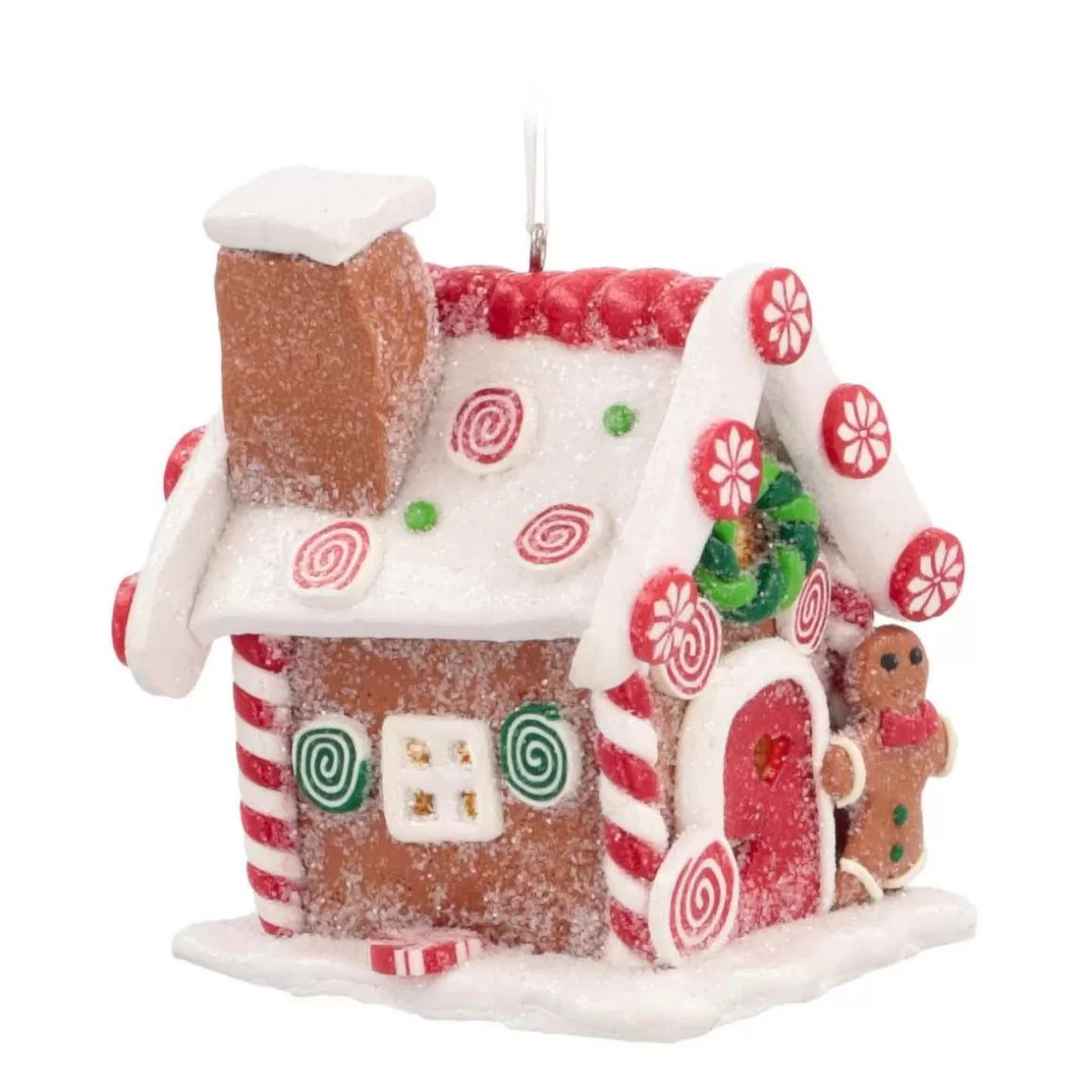 It's all about Christmas Christmas Ornaments-Christmas Ornament | Candy House With LED | Handmade | Batteries Incl.