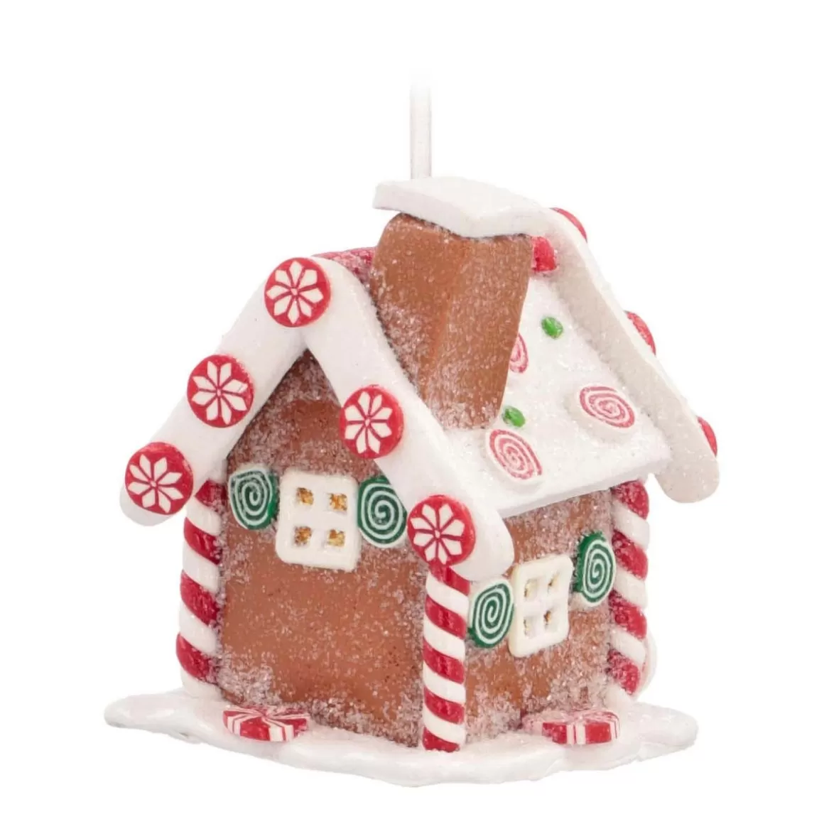 It's all about Christmas Christmas Ornaments-Christmas Ornament | Candy House With LED | Handmade | Batteries Incl.