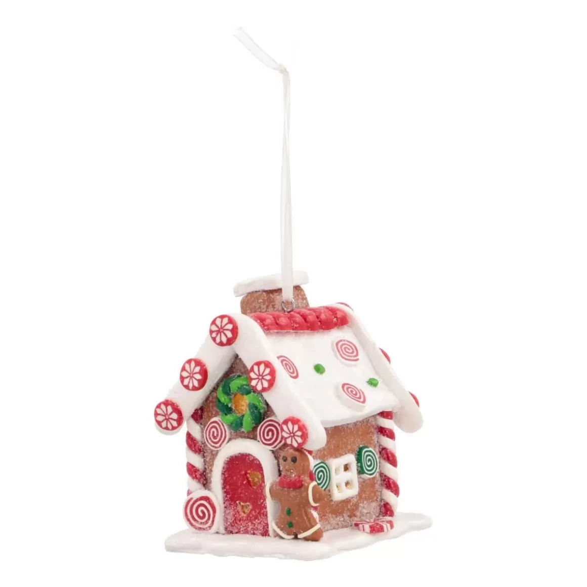 It's all about Christmas Christmas Ornaments-Christmas Ornament | Candy House With LED | Handmade | Batteries Incl.