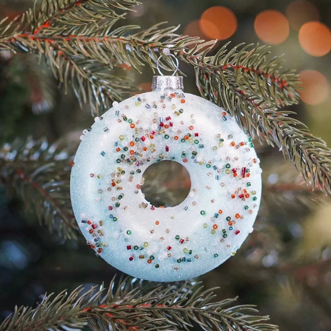 It's all about Christmas Christmas Ornaments-Christmas Ornament Donut 10cm Light Blue