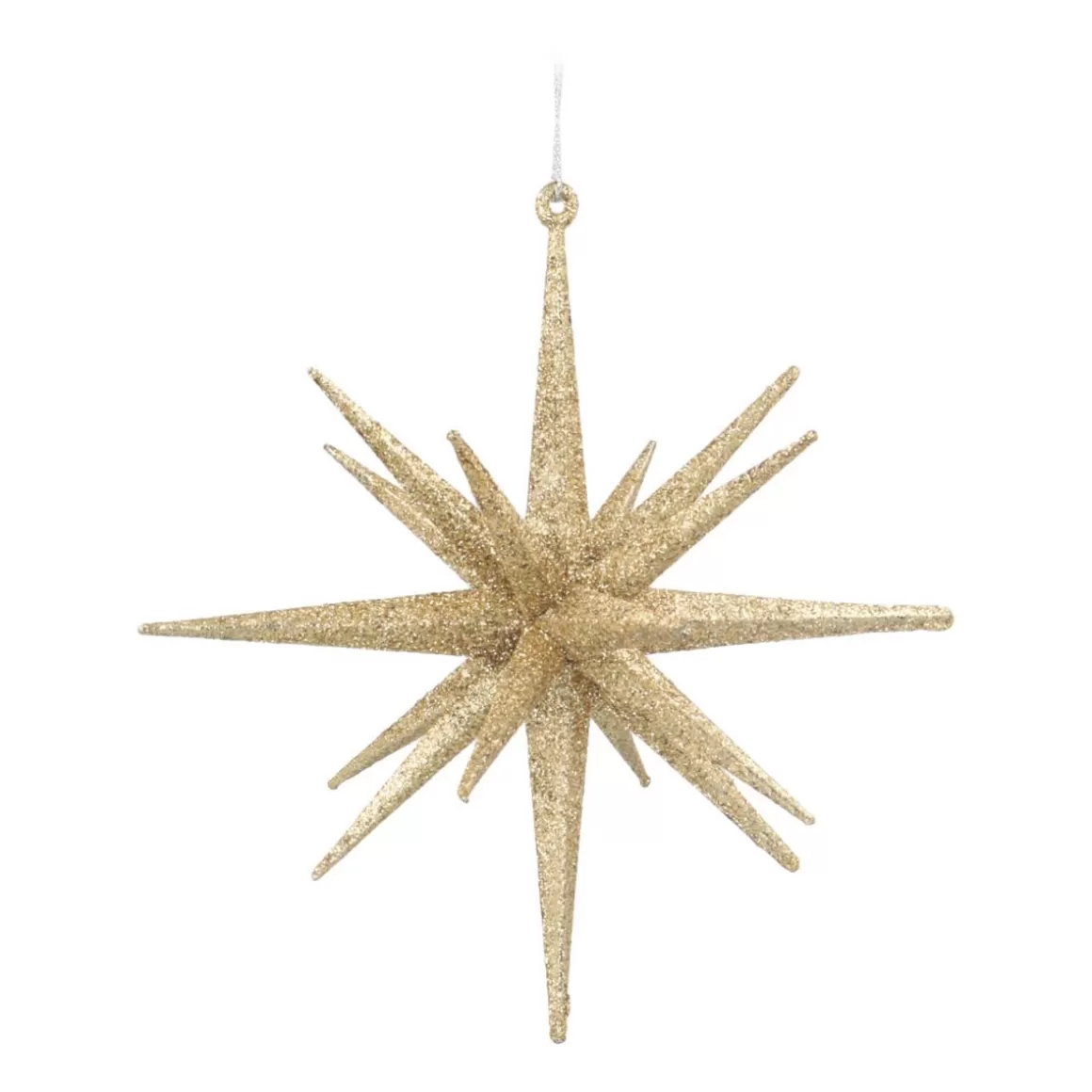 It's all about Christmas Christmas Ornaments-Christmas Ornament Geometric Star | 3D | Light Gold | Plastic | 15cm