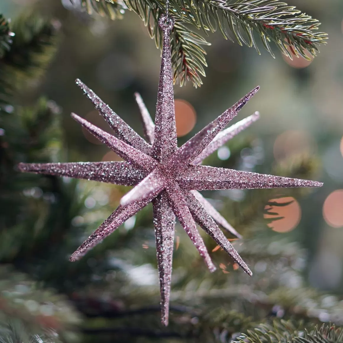 It's all about Christmas Christmas Ornaments-Christmas Ornament Geometric Star | 3D | Pink | Plastic | 11cm