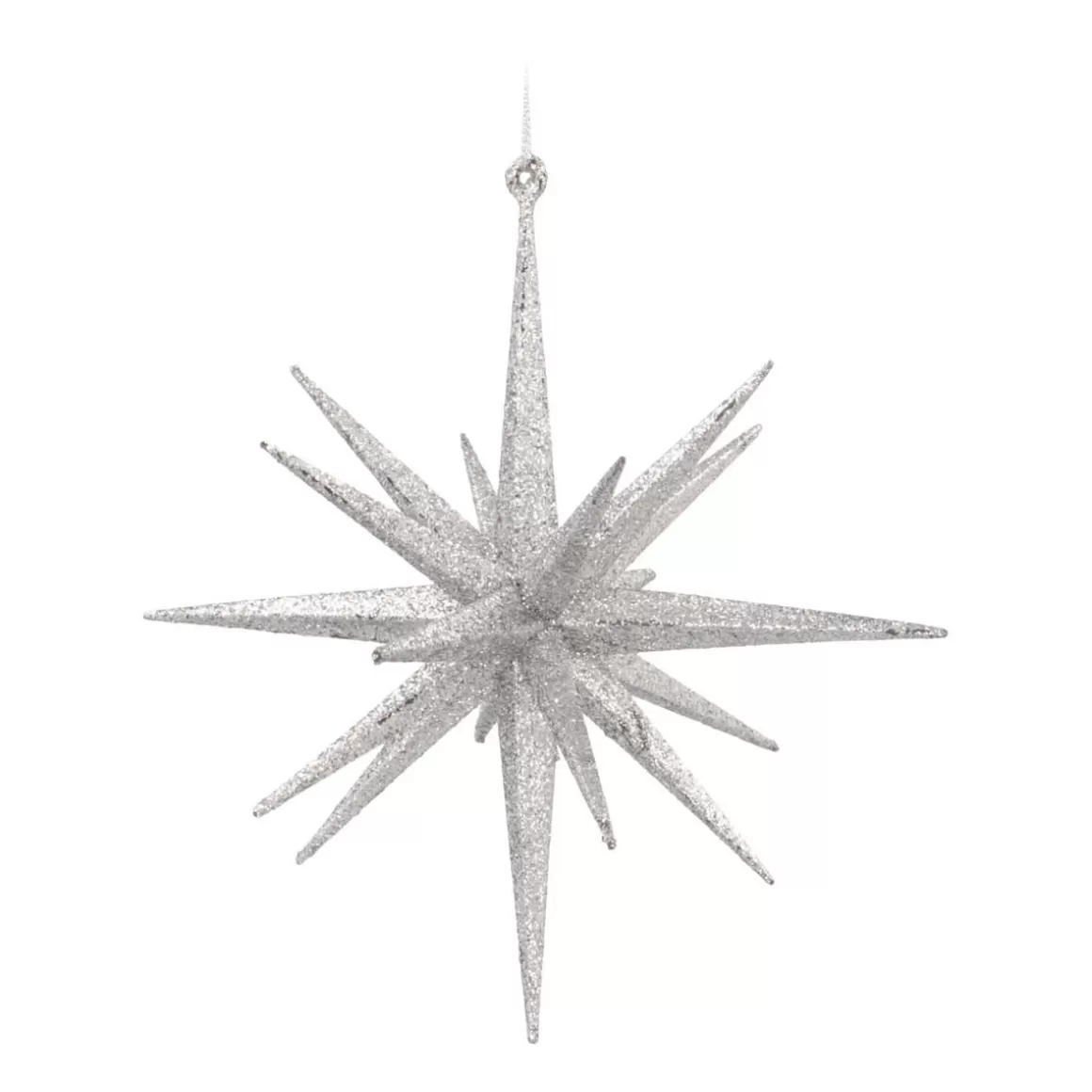 It's all about Christmas Christmas Ornaments-Christmas Ornament Geometric Star | 3D | Silver | Plastic | 15cm