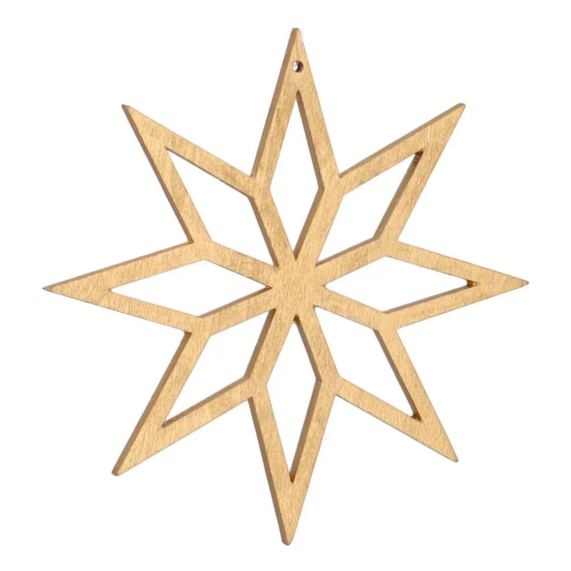 It's all about Christmas Christmas Ornaments-Christmas Ornament Geometric Star Wood 12 Cm Gold