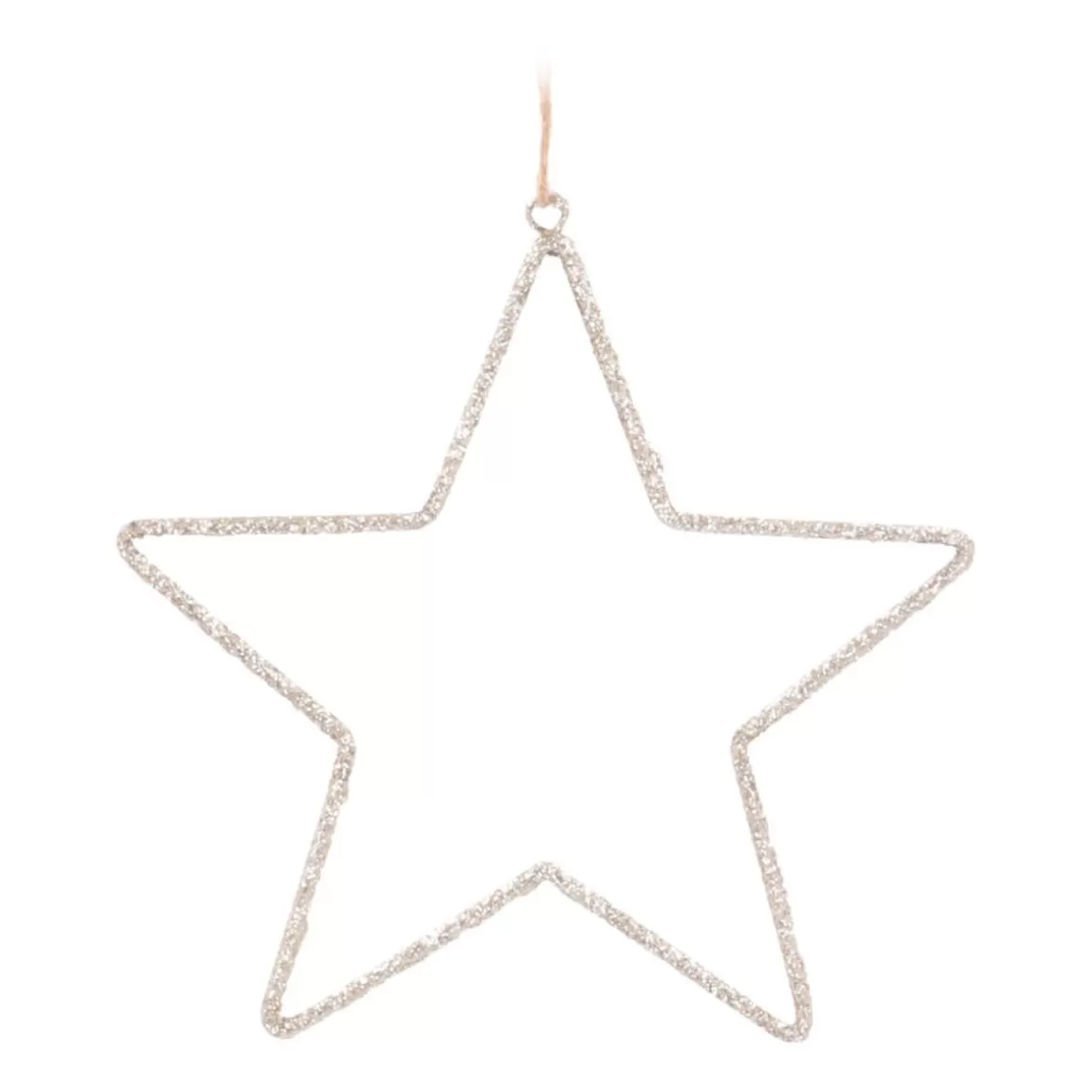 It's all about Christmas Christmas Ornaments-Christmas Ornament Metal Star With Beads | Champagne | 14cm