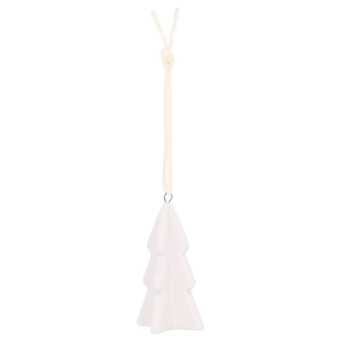 It's all about Christmas Christmas Ornaments-Christmas Ornament Porcelain 3D Christmas Tree | White | 7 Cm