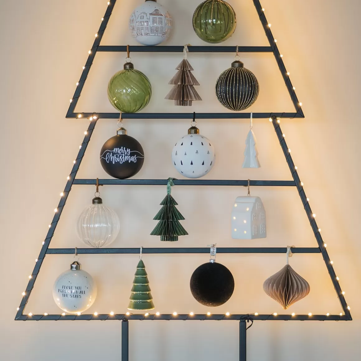 It's all about Christmas Christmas Ornaments-Christmas Ornament Porcelain 3D Christmas Tree | White | 7 Cm