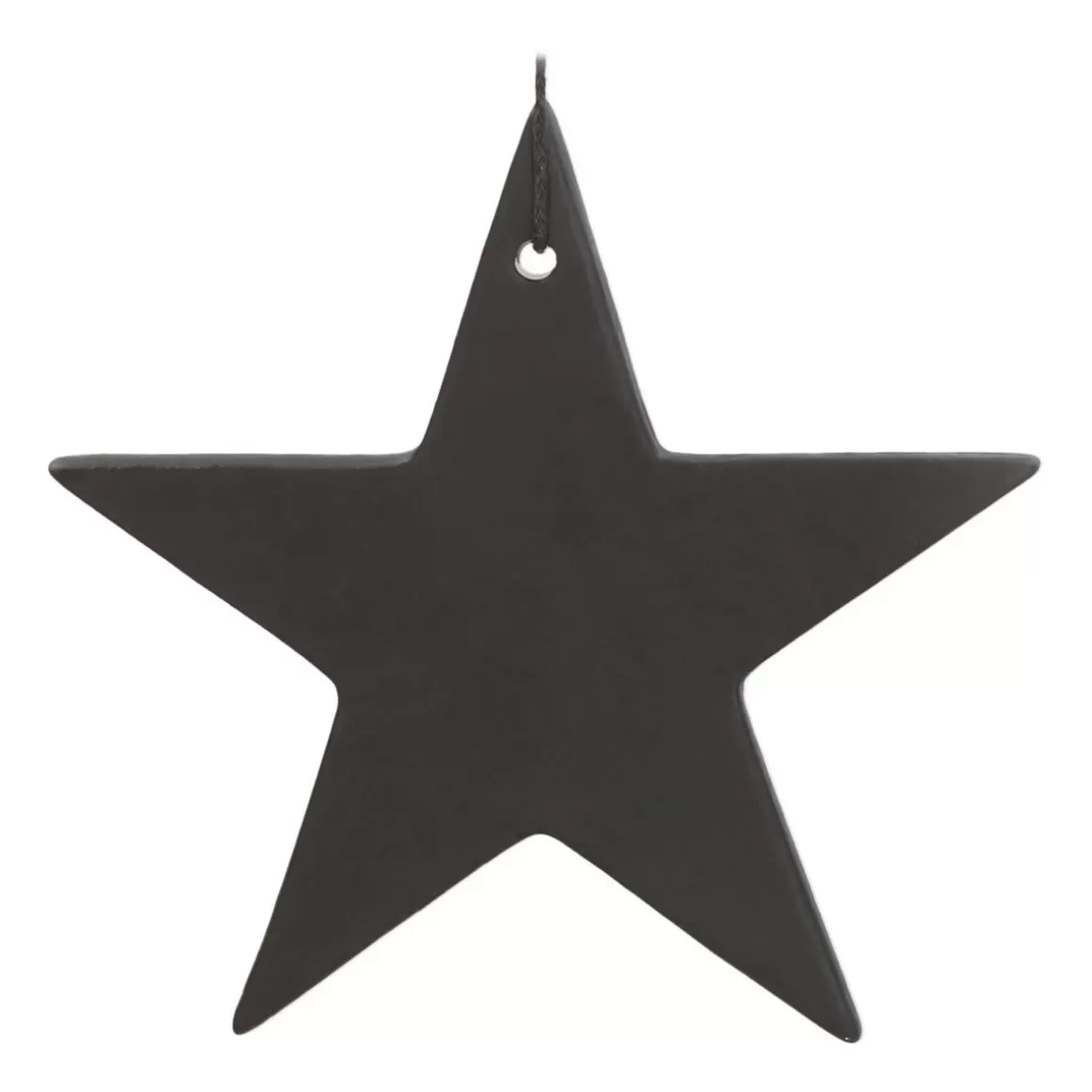 It's all about Christmas Christmas Ornaments-Christmas Ornament Porcelain Star | Black | 12 Cm