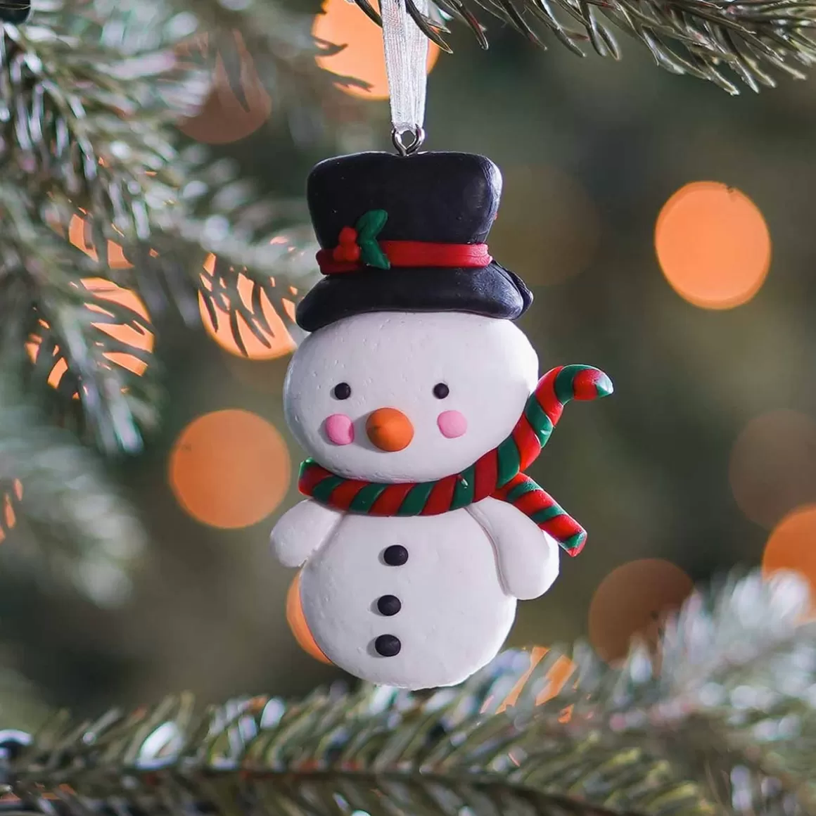 It's all about Christmas Christmas Figurines | Christmas Ornaments-Christmas Ornament Snowman | Handmade | 8,5 Cm