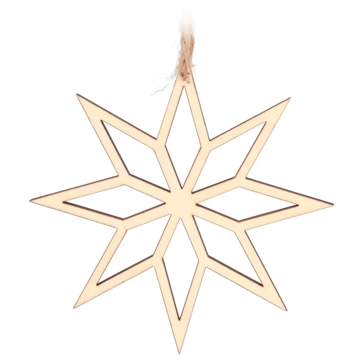 It's all about Christmas Christmas Ornaments-Christmas Ornament Wooden Star | Brown | 12 Cm