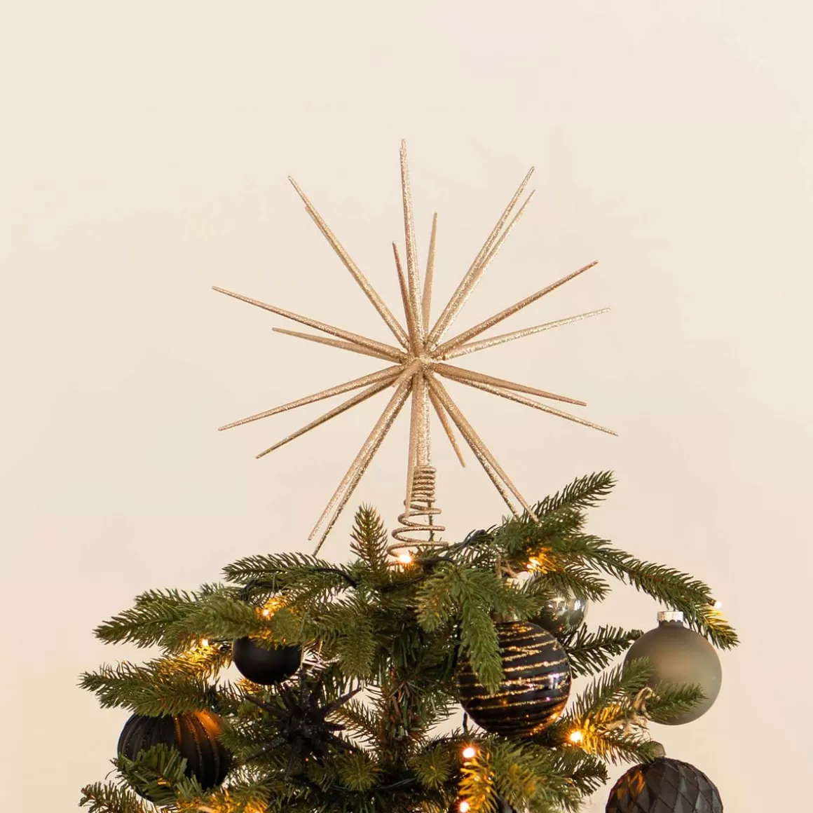 It's all about Christmas Christmas Tree Topper-Christmas Tree Topper Shining Star 35cm Champagne