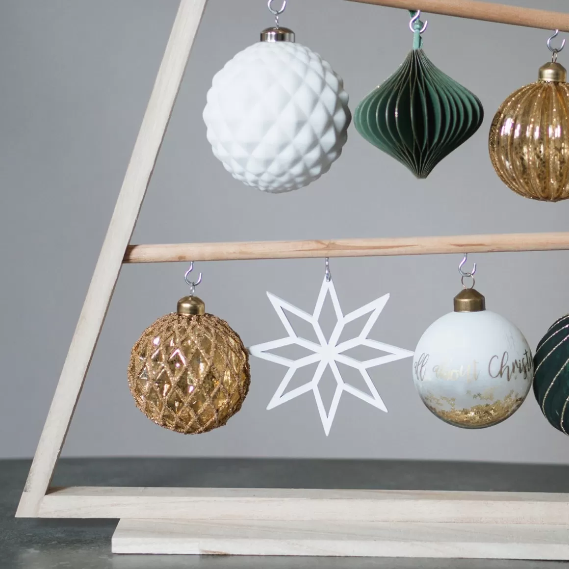 It's all about Christmas Christmas Baubles By Colour | Luxury Christmas Baubles-Clear Glass Bauble | White | 8 Cm