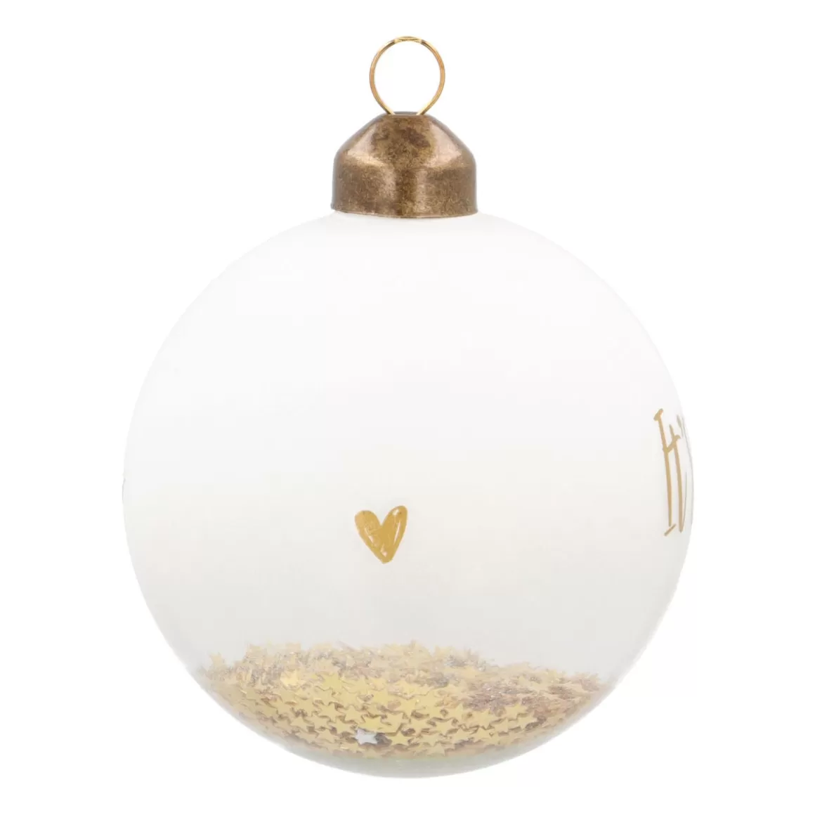 It's all about Christmas Christmas Baubles By Colour | Luxury Christmas Baubles-Clear Glass Bauble | White | 8 Cm