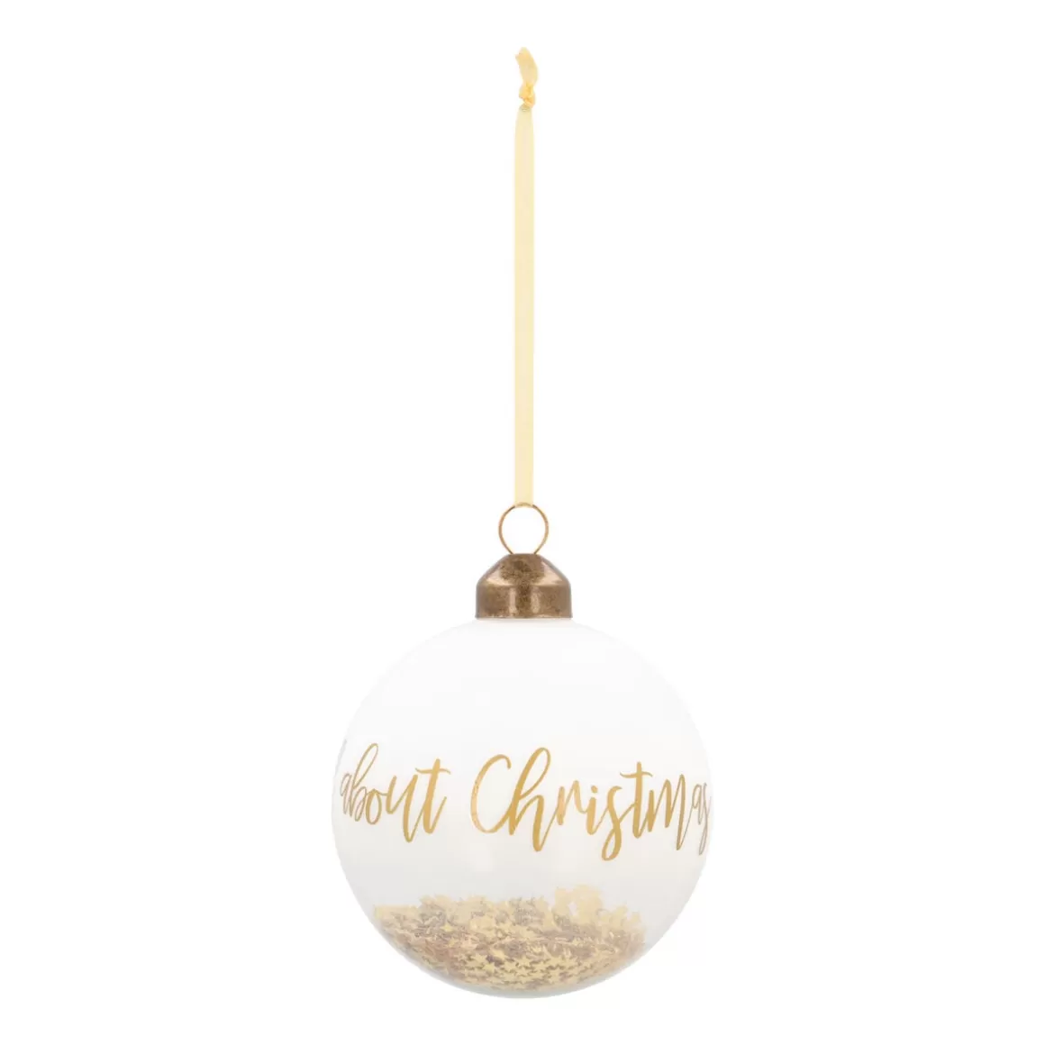 It's all about Christmas Christmas Baubles By Colour | Luxury Christmas Baubles-Clear Glass Bauble | White | 8 Cm