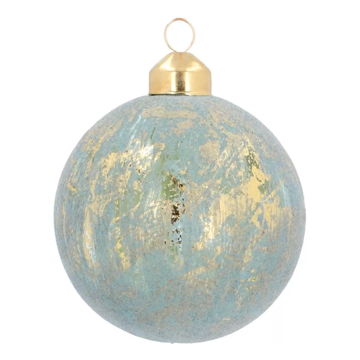 It's all about Christmas Christmas Baubles By Colour-Clear Glass Velvet Christmas Bauble 8cm Gold Grey