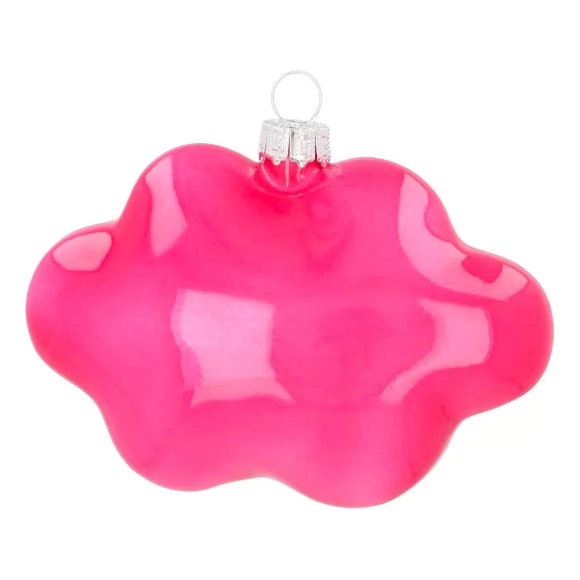 It's all about Christmas Christmas Ornaments-Cloud With Text Dream Big Pop Art Ornament, Glass, Pink-Yellow, 11cm/4.5in