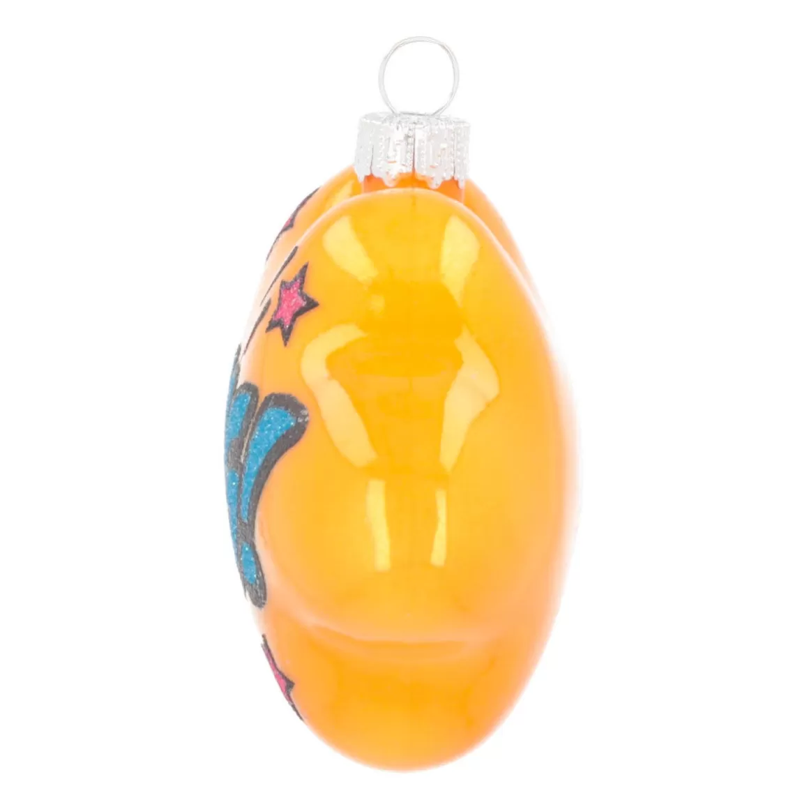 It's all about Christmas Christmas Ornaments-Cloud With Text OMG! Pop Art Ornament, Glass, Yellow-Blue, 11cm/4.5in